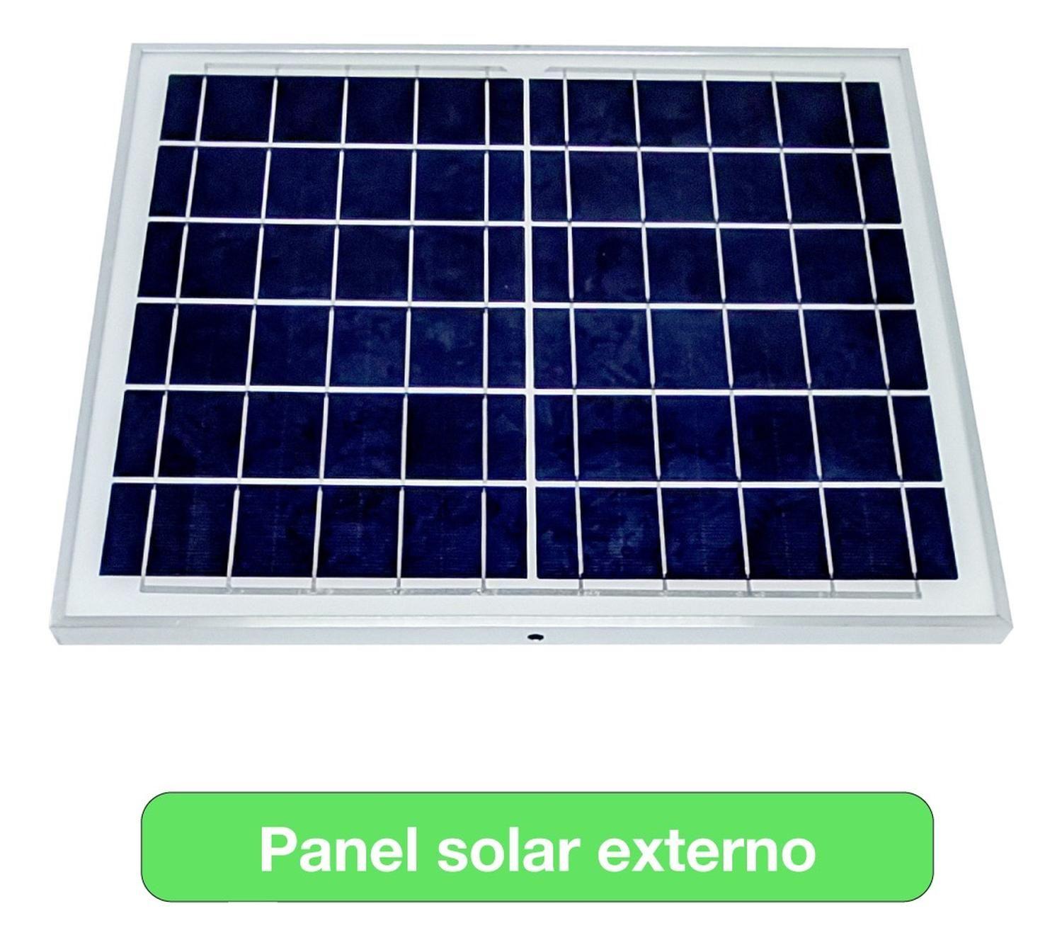 Foco Proyector Solar Led Exterior Itd 100w Luz Fría Ip65 Negro Blanco Frío-4