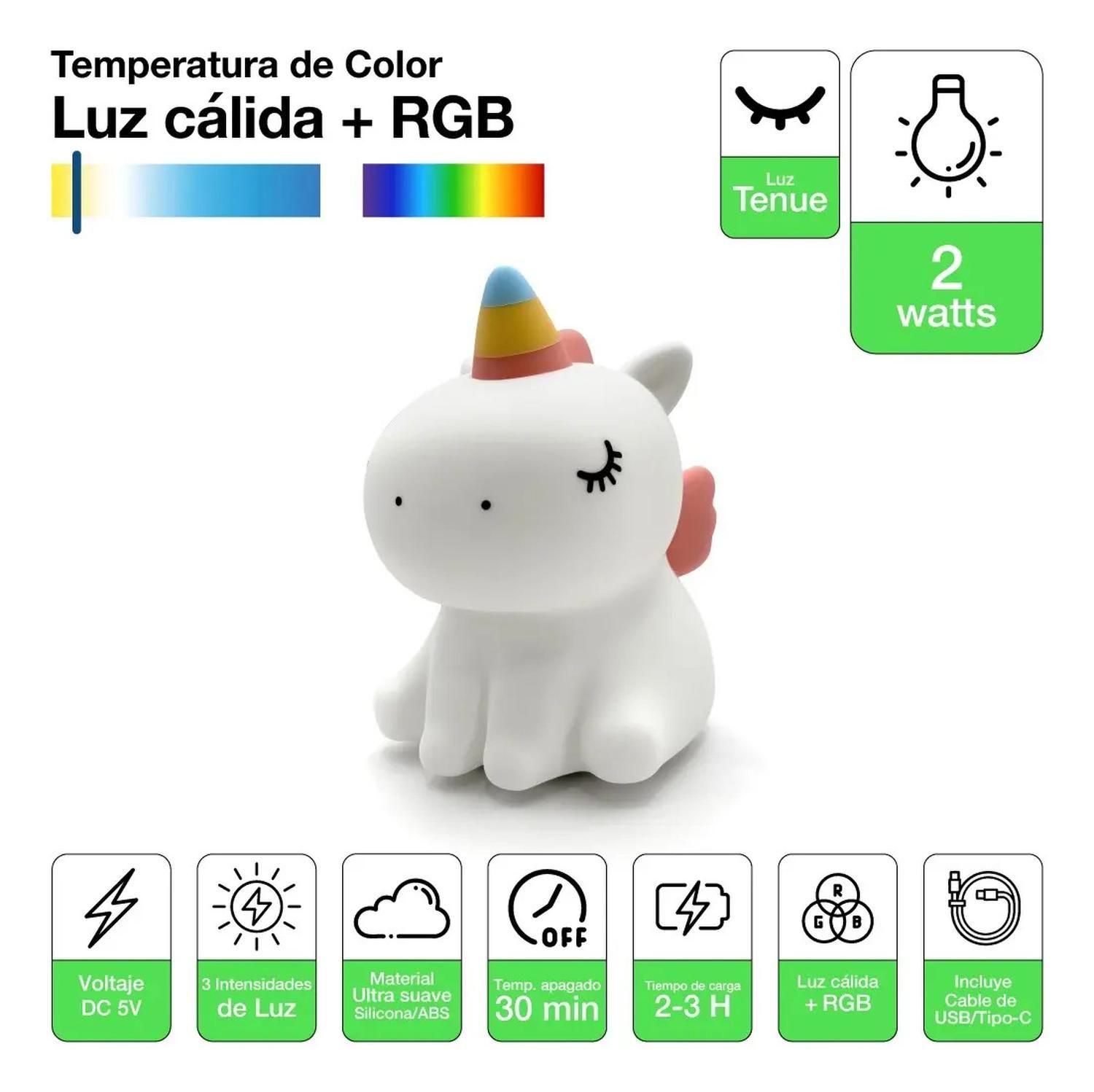 Lámpara Led Recargable Espanta Cuco Para Bebé Niños Rgb Usb-1