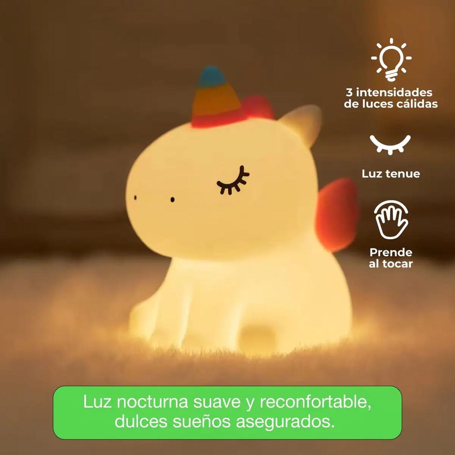 Lámpara Led Recargable Espanta Cuco Para Bebé Niños Rgb Usb-2