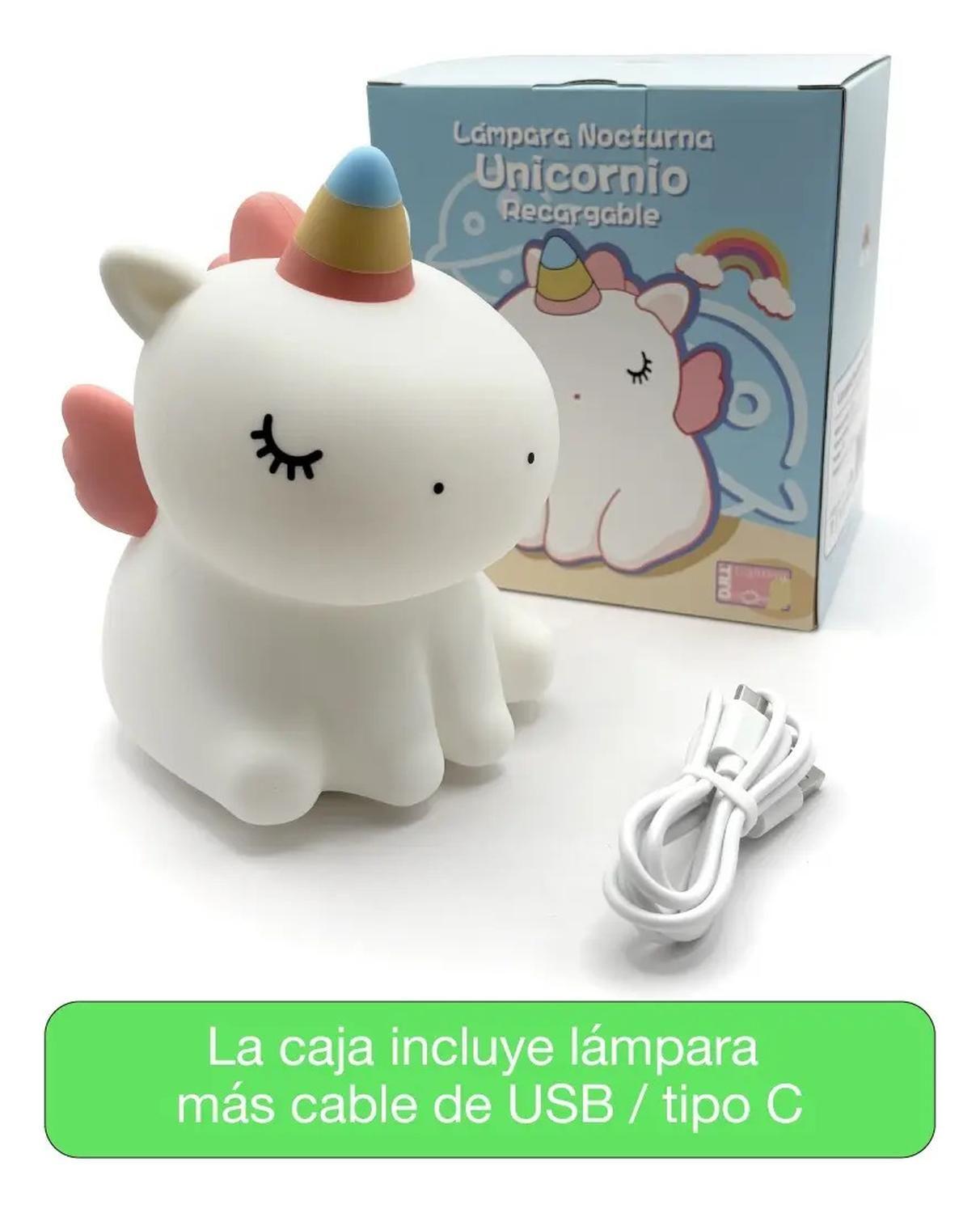 Lámpara Led Recargable Espanta Cuco Para Bebé Niños Rgb Usb-3