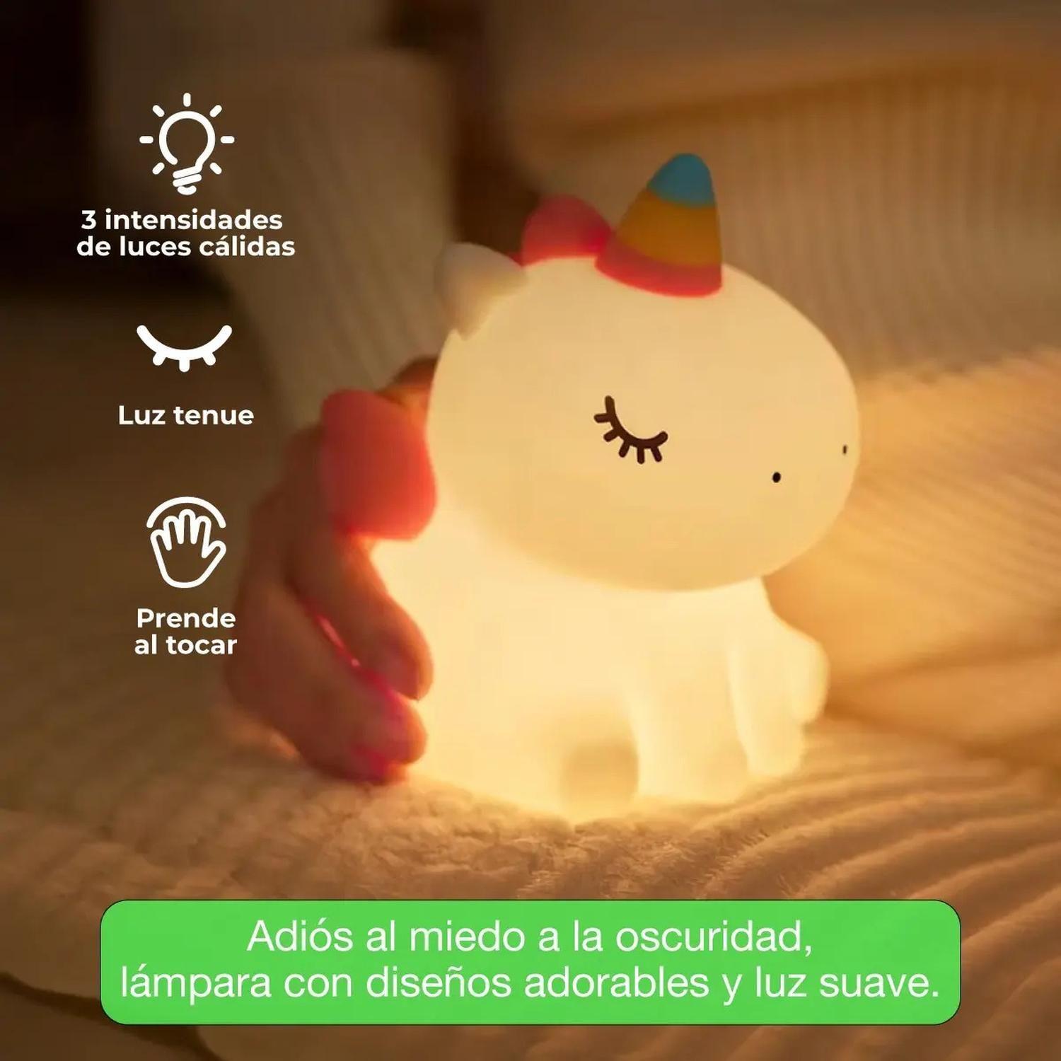 Lámpara Led Recargable Espanta Cuco Para Bebé Niños Rgb Usb-5
