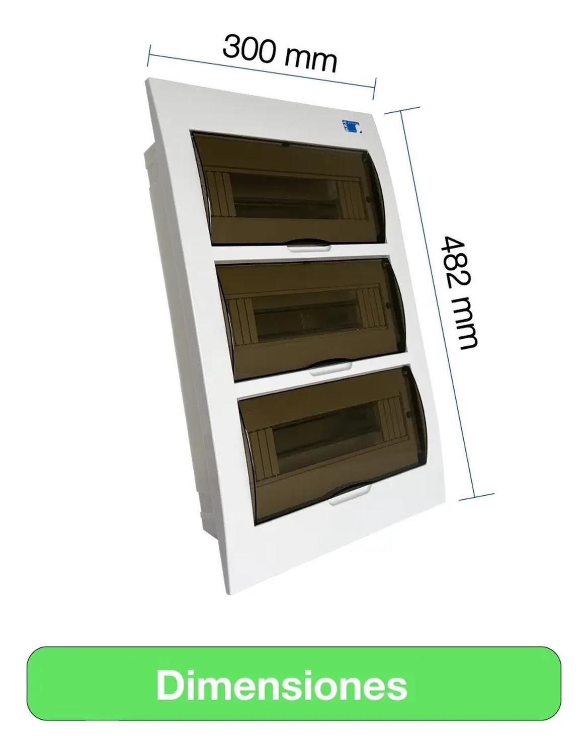 Tablero Eléctrico Embutido Drl 36 Modulos Tapa Clara Sec-6