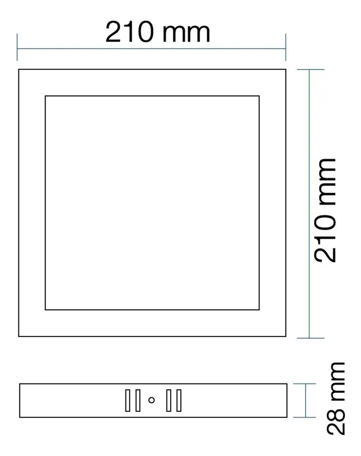 Pack 4 Panel Led Foco Plafón Sobrepuesto Cuadrado 18w Fría Blanco-2