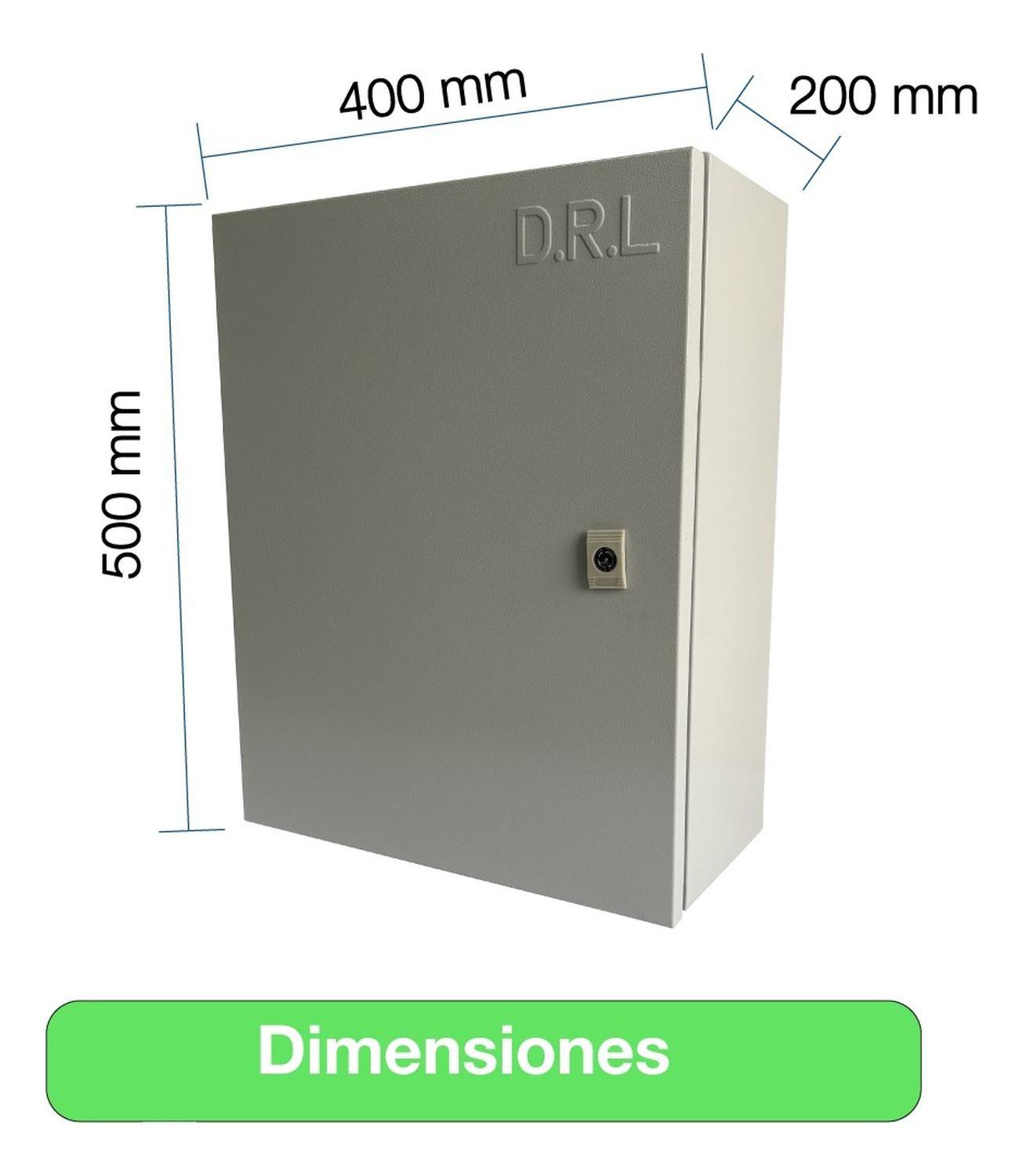 Tablero Gabinete Metálico 2 Puertas Drl 500x400x200mm 1,2mm-2