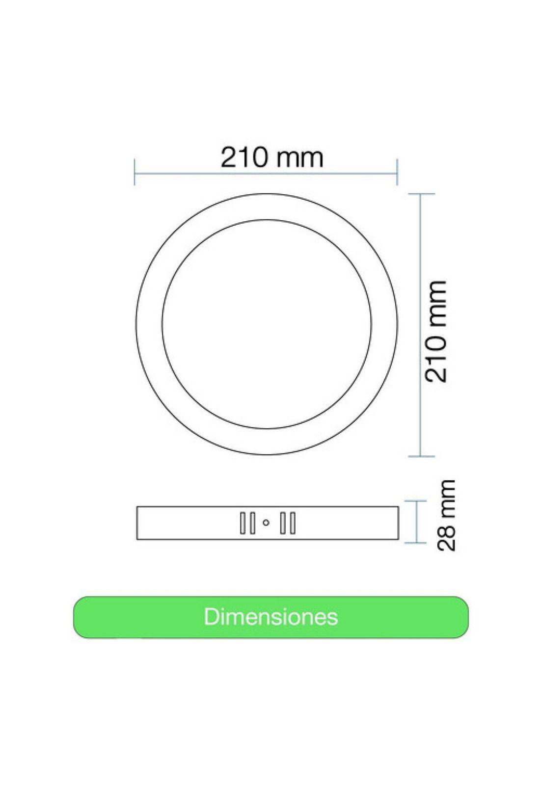 Panel Led Plafón Sobrepuesto Redondo Satinado 18w Luz Neutra Satinado-3