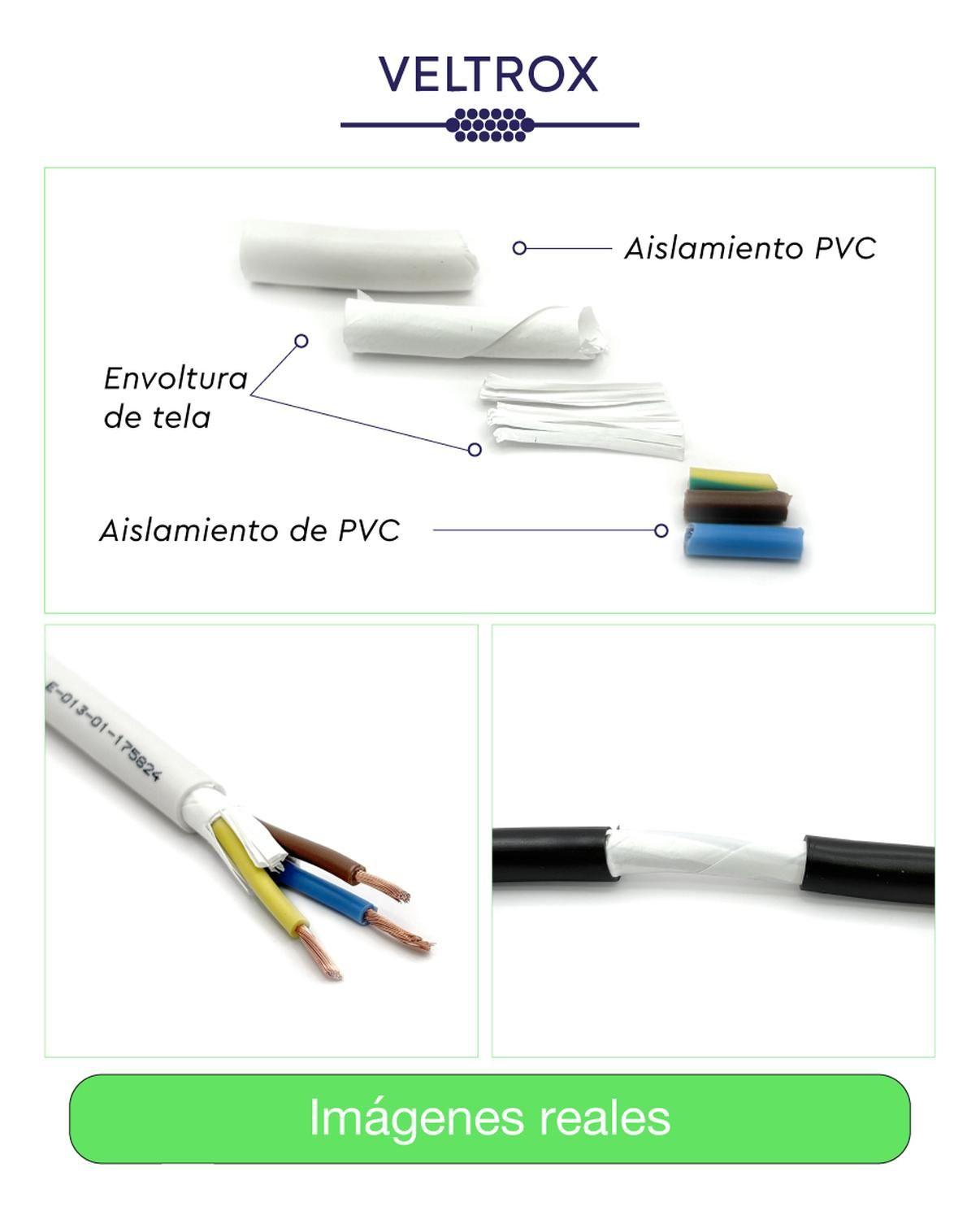 Cordón Eléctrico Veltrox Flexible 3x1,0mm2 10m Blanco Sec Blanco-3