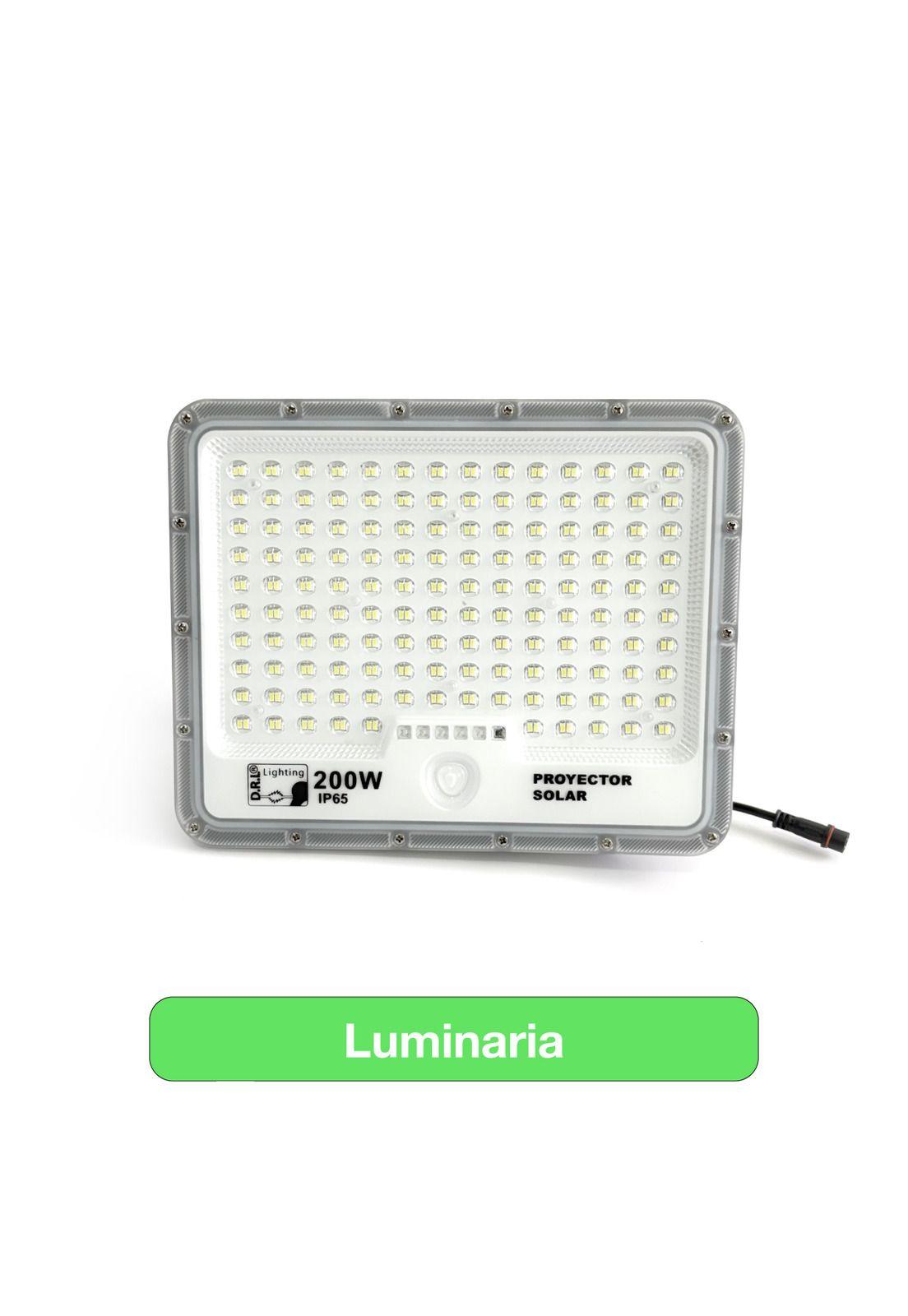 Foco Proyector Solar Led Exterior Itd 200w Fría Ip65 Sensor - Negro - Blanco Frío-3