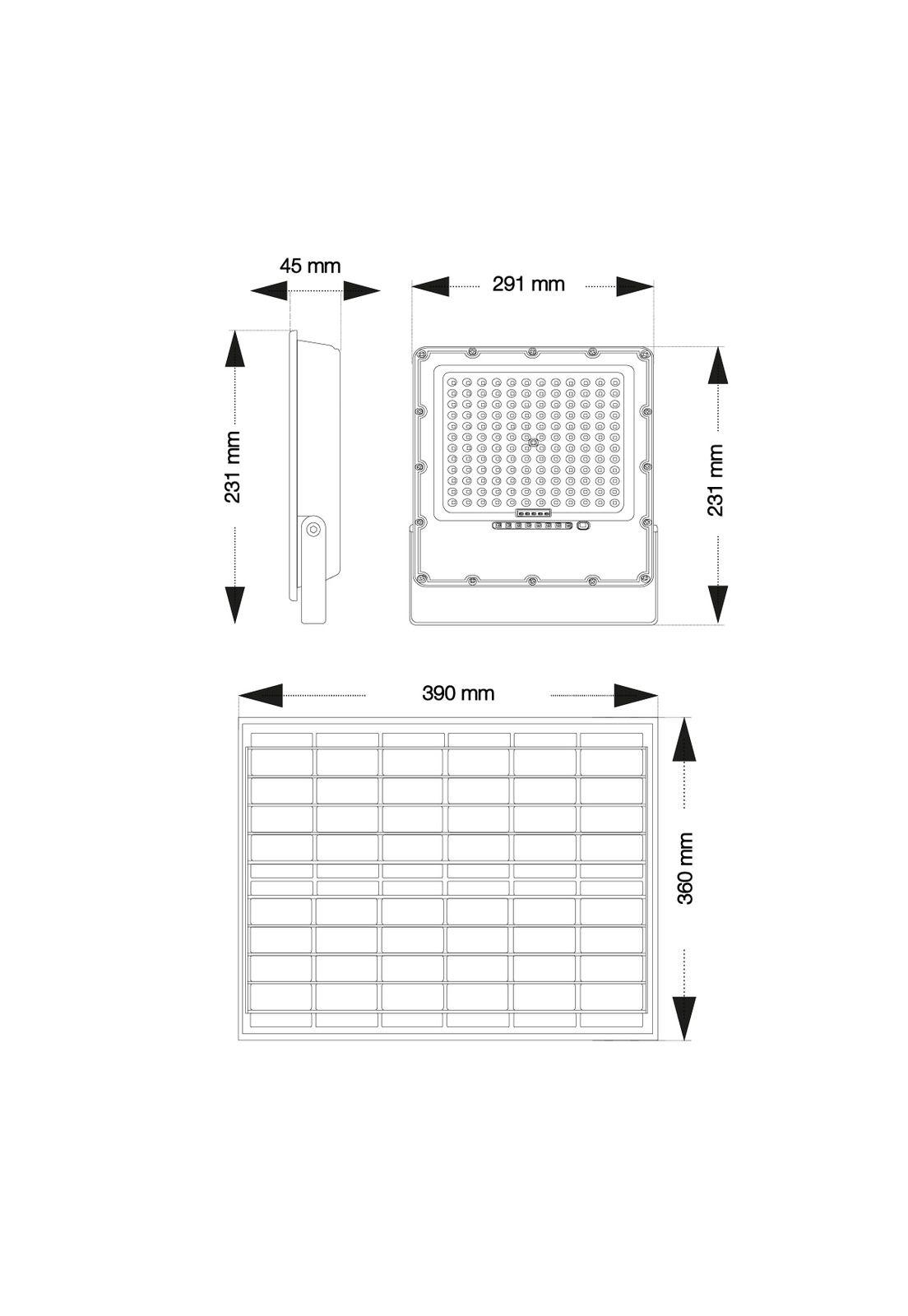 Foco Proyector Solar Led Exterior Itd 200w Fría Ip65 Sensor - Negro - Blanco Frío-9