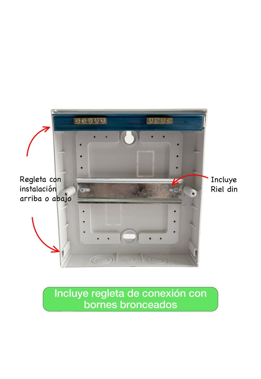 Tablero Eléctrico Sobreponer Drl 8 Modulos Tapa Clara Sec-4
