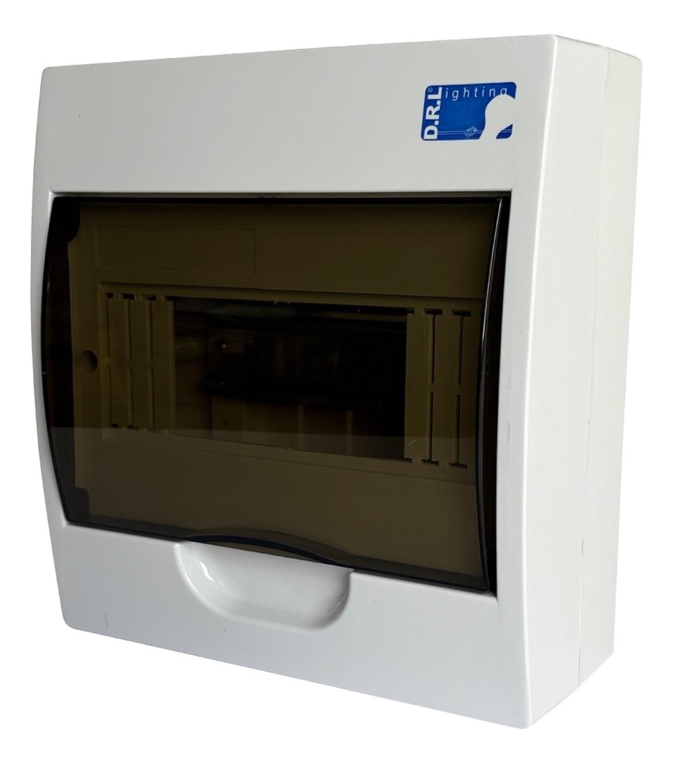 Tablero Eléctrico Sobreponer Drl 8 Modulos Tapa Clara Sec-2