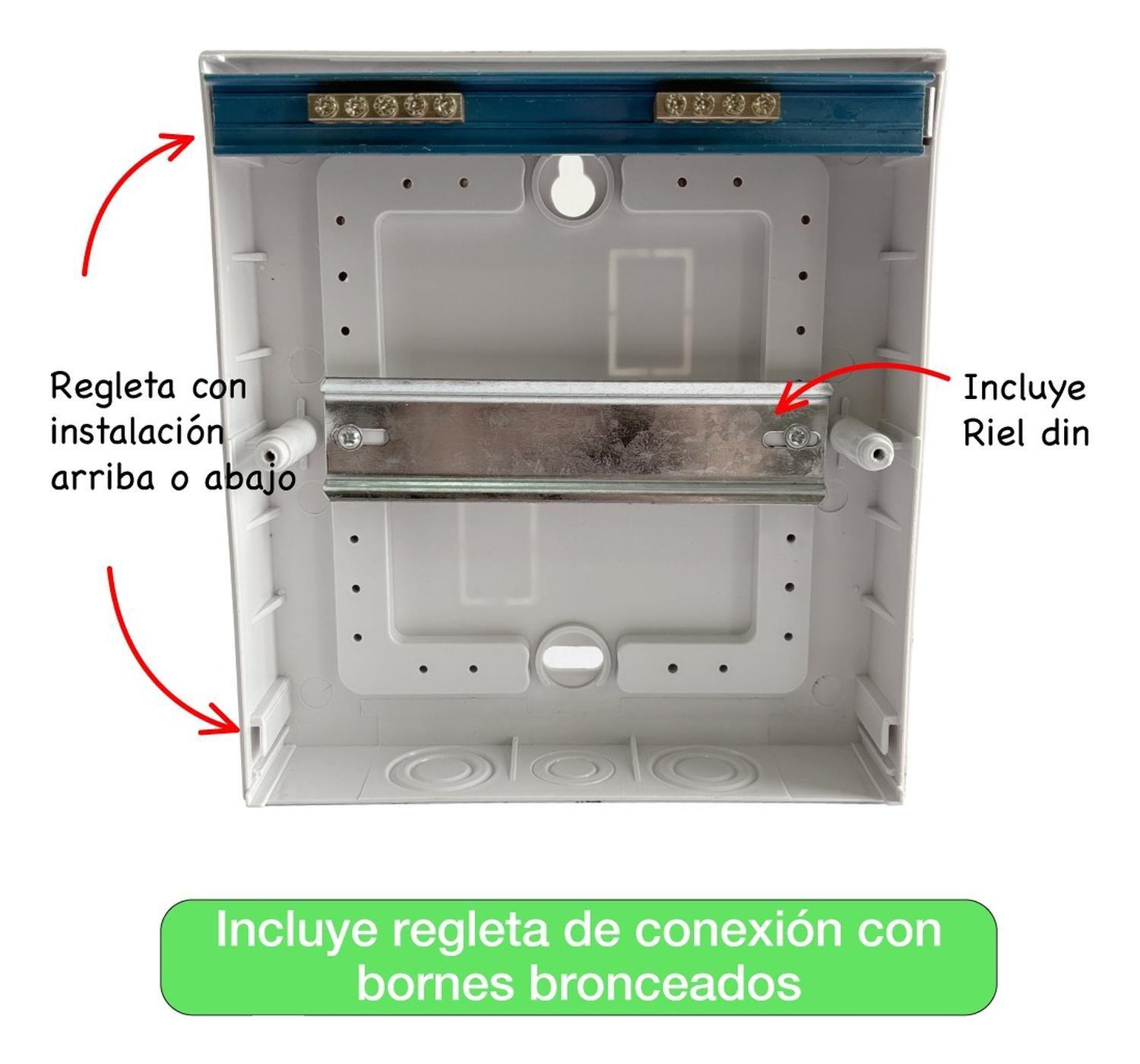 Tablero Eléctrico Sobreponer Drl 8 Modulos Tapa Clara Sec-4