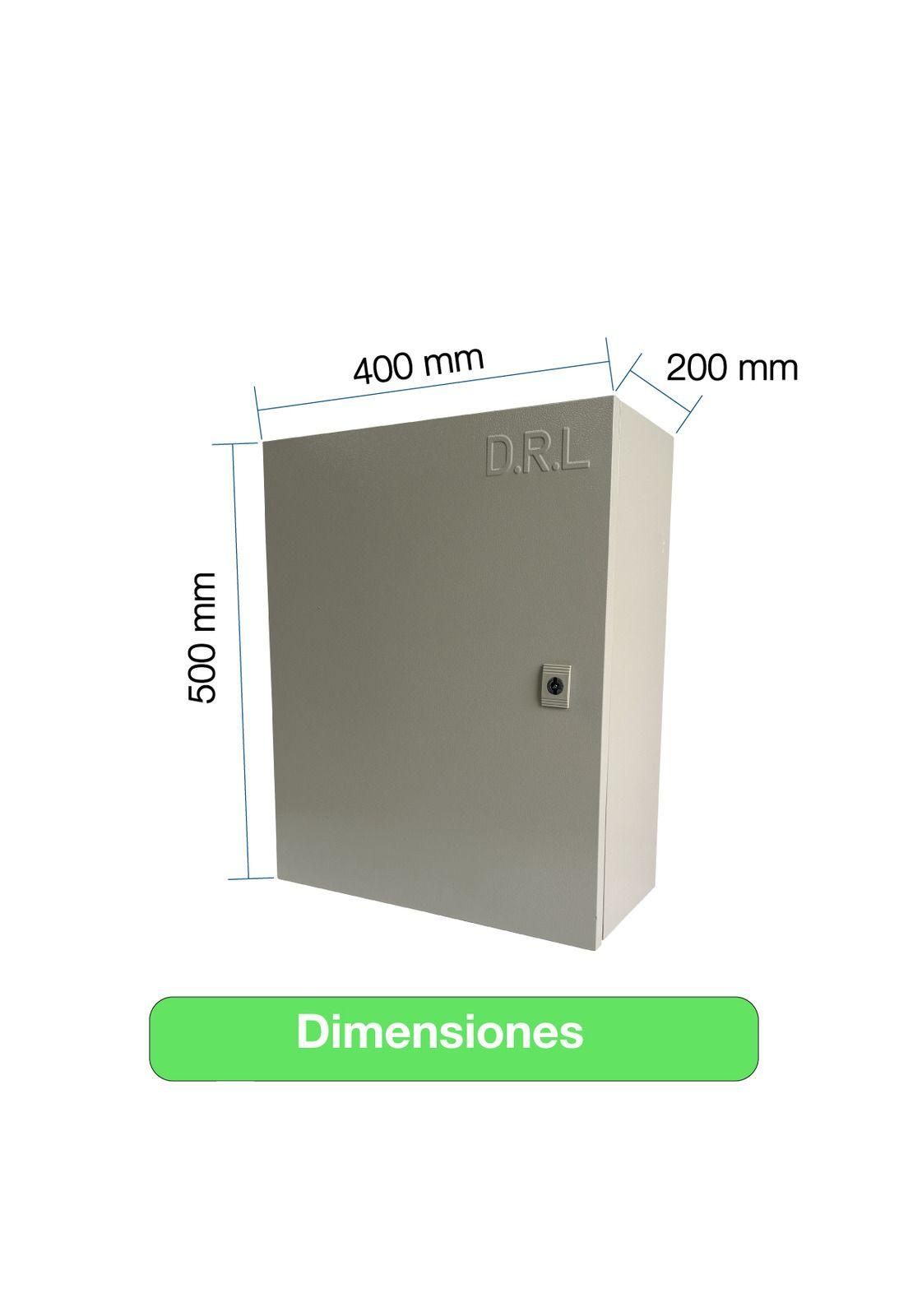 Tablero Gabinete Metálico 2 P/chasis Drl 500x400x200mm Ip65-2