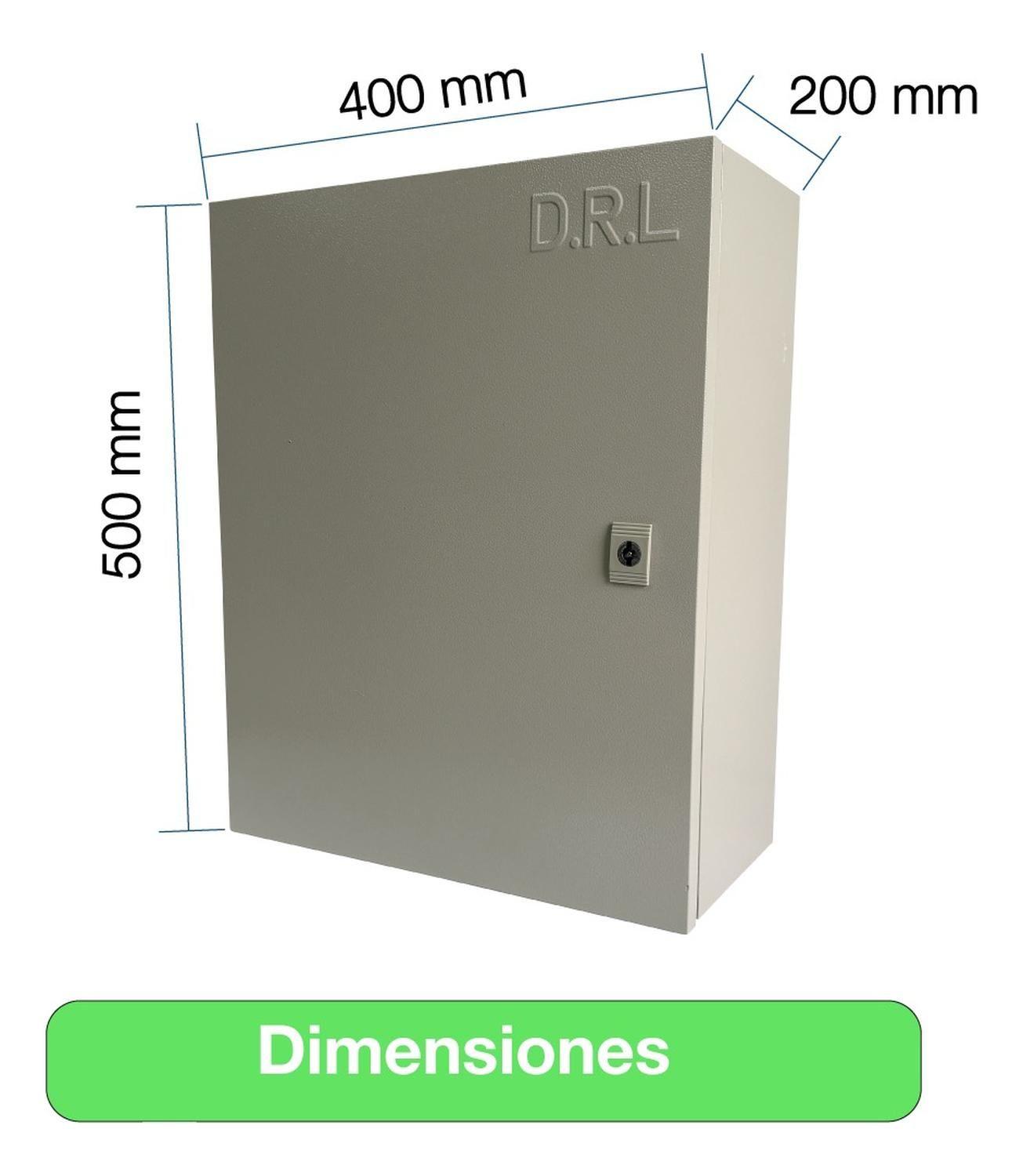Tablero Gabinete Metálico 2 P/chasis Drl 500x400x200mm Ip65-5