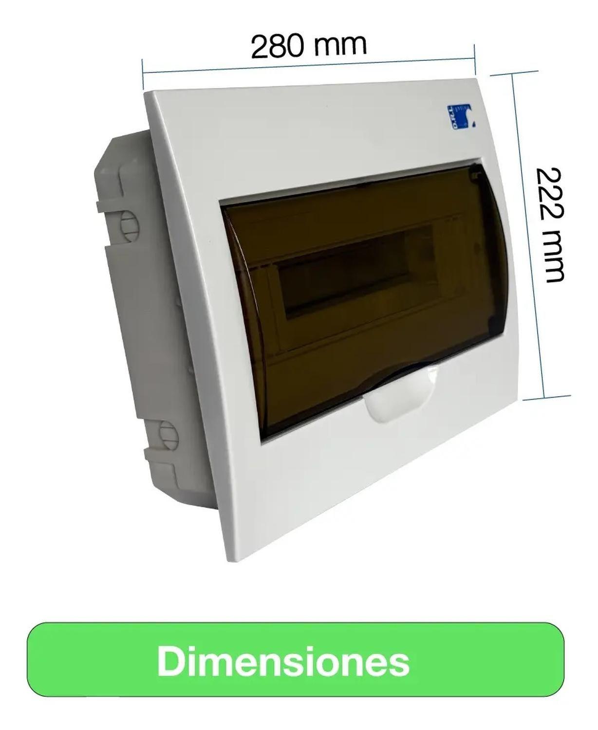 Tablero Eléctrico Embutido Drl 12 Modulos Tapa Clara Sec-6