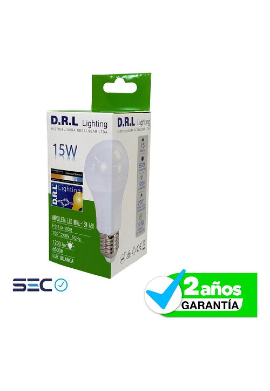Pack 100 Ampolleta Drl Led A60 15w 1200lm 6500 Blanco Frío Blanco Frío-2