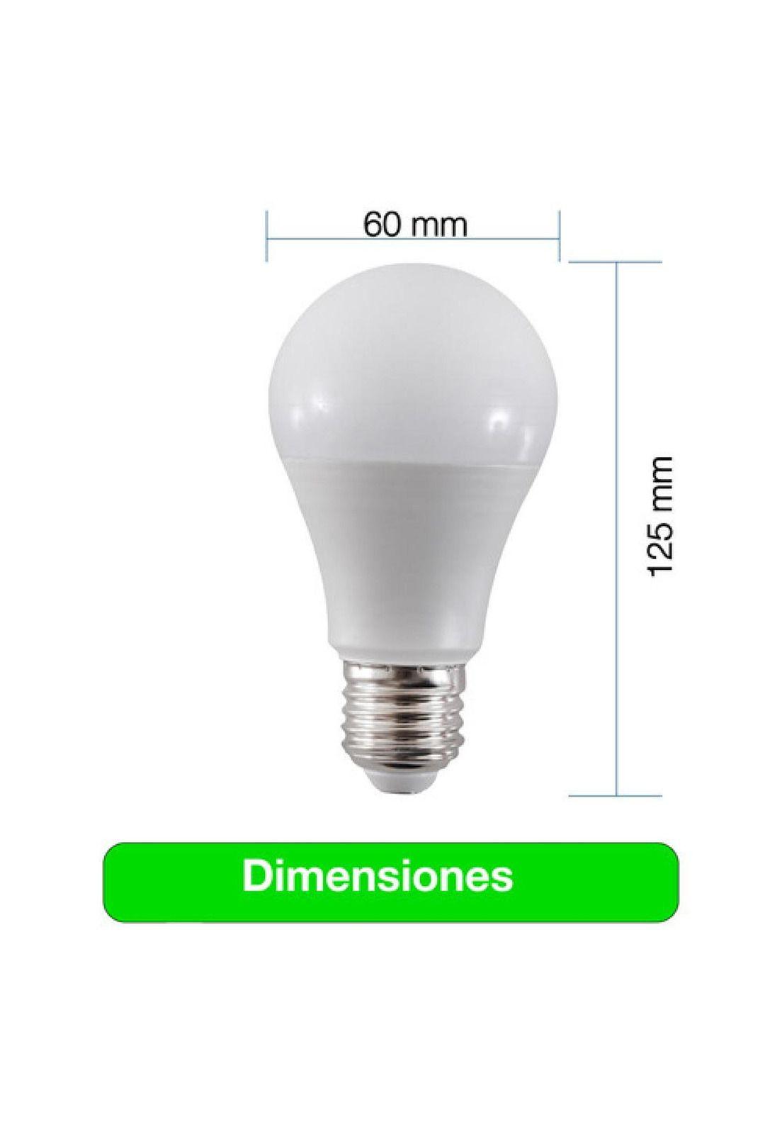 Pack 100 Ampolleta Drl Led A60 15w 1200lm 6500 Blanco Frío Blanco Frío-4
