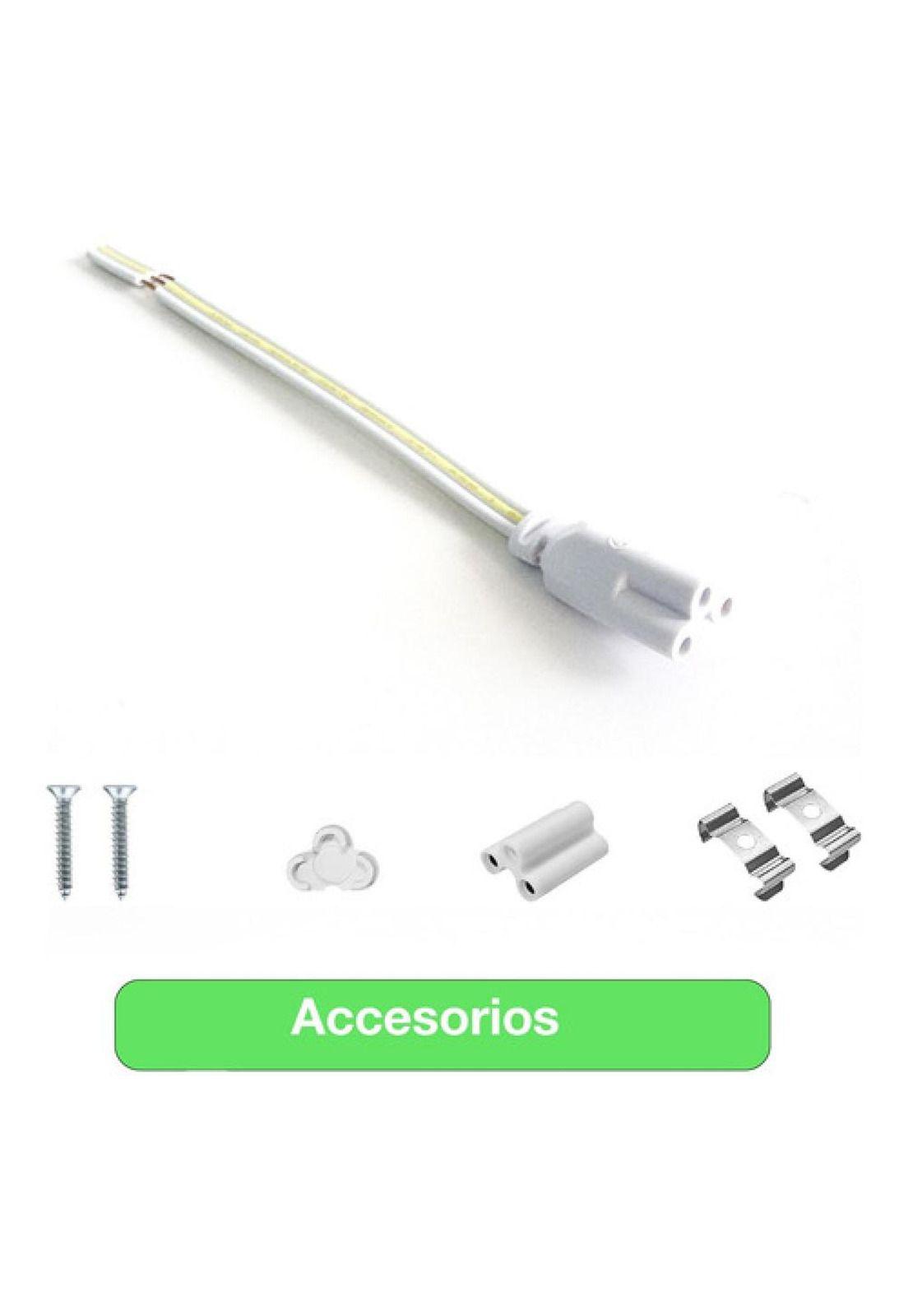 Pack 2 Canoa Regleta Led 9w T5 60cm Interruptor On/off 6500k Blanco Frío.-4