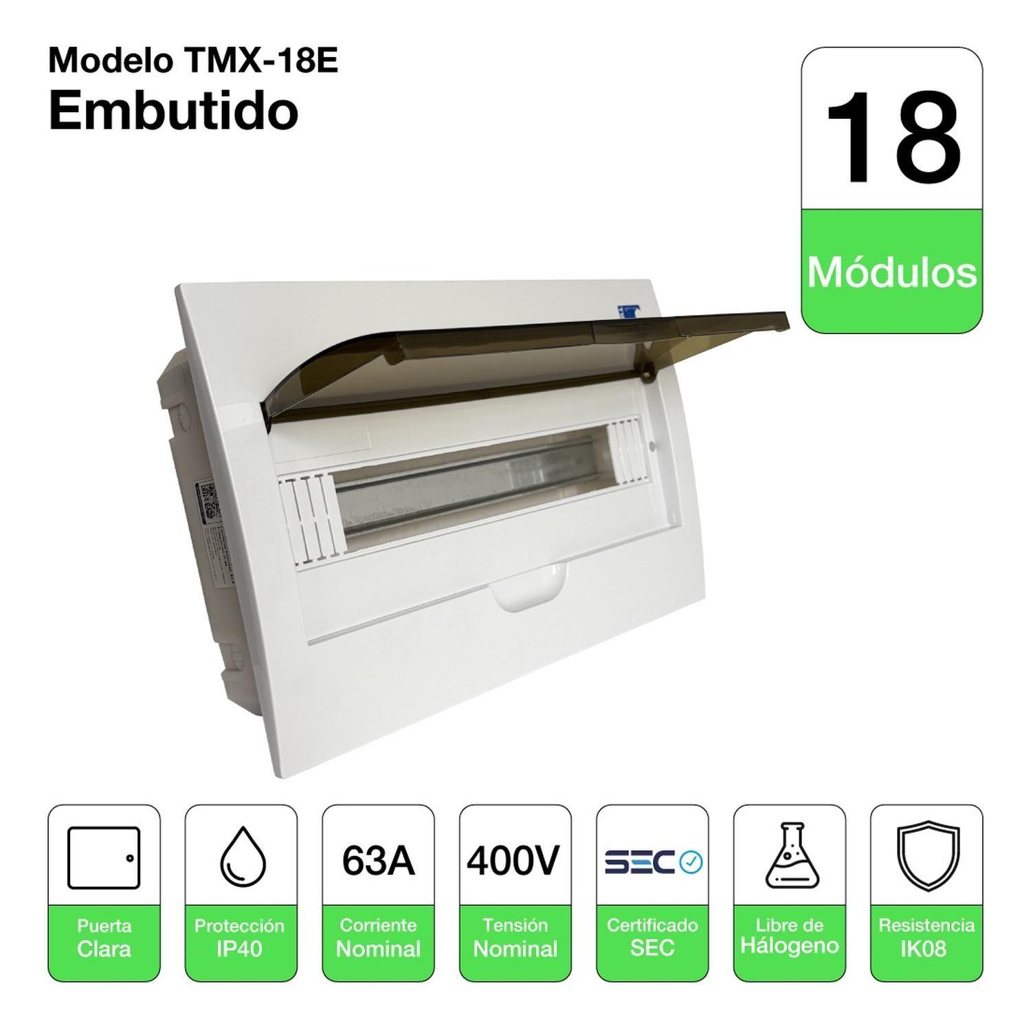 Tablero Eléctrico Embutido Drl 18 Modulos Tapa Clara Sec-1
