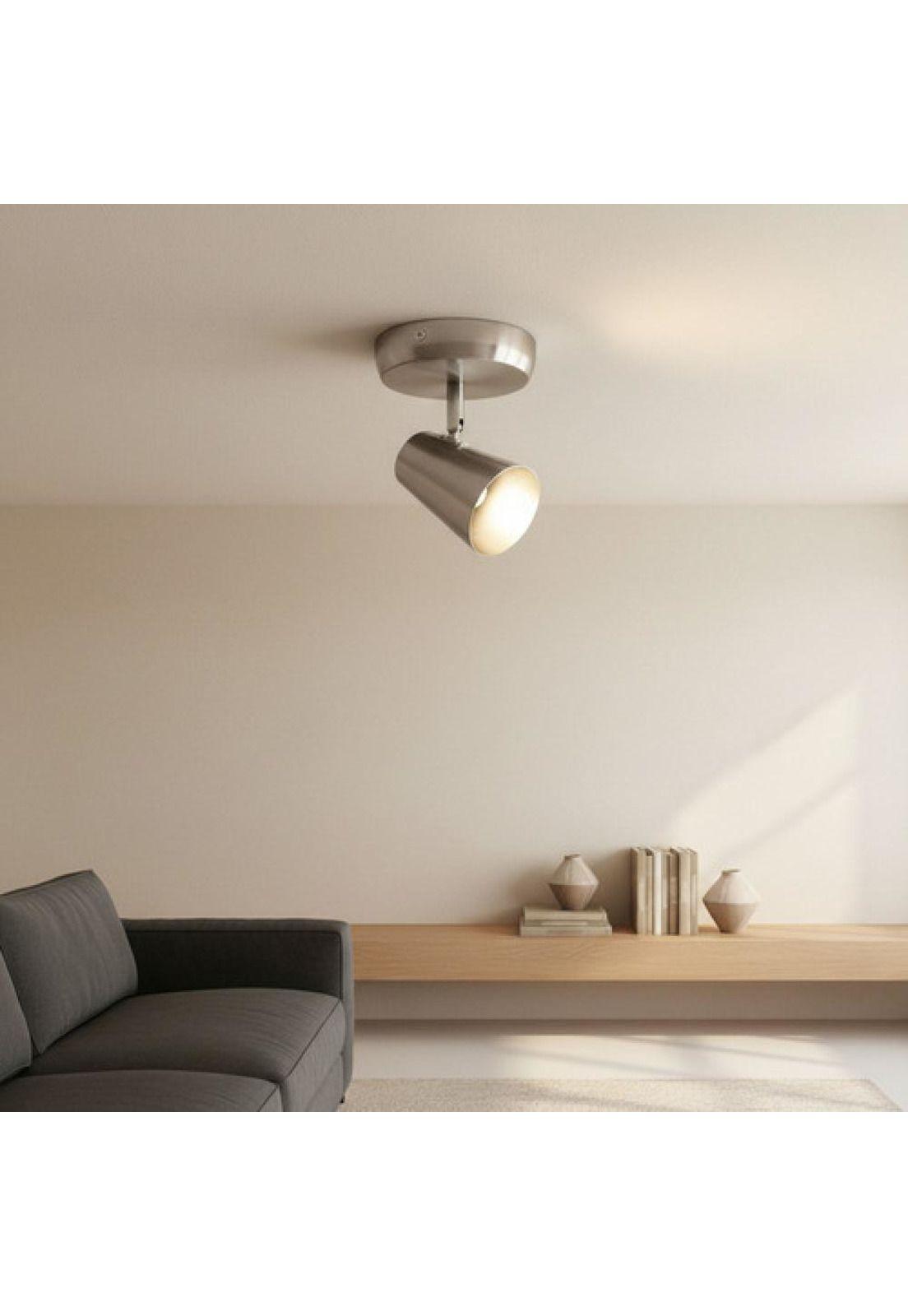 Foco Apliqué Led Cielo Satinado Metal Orientable (sin Gu10) Satinado-4