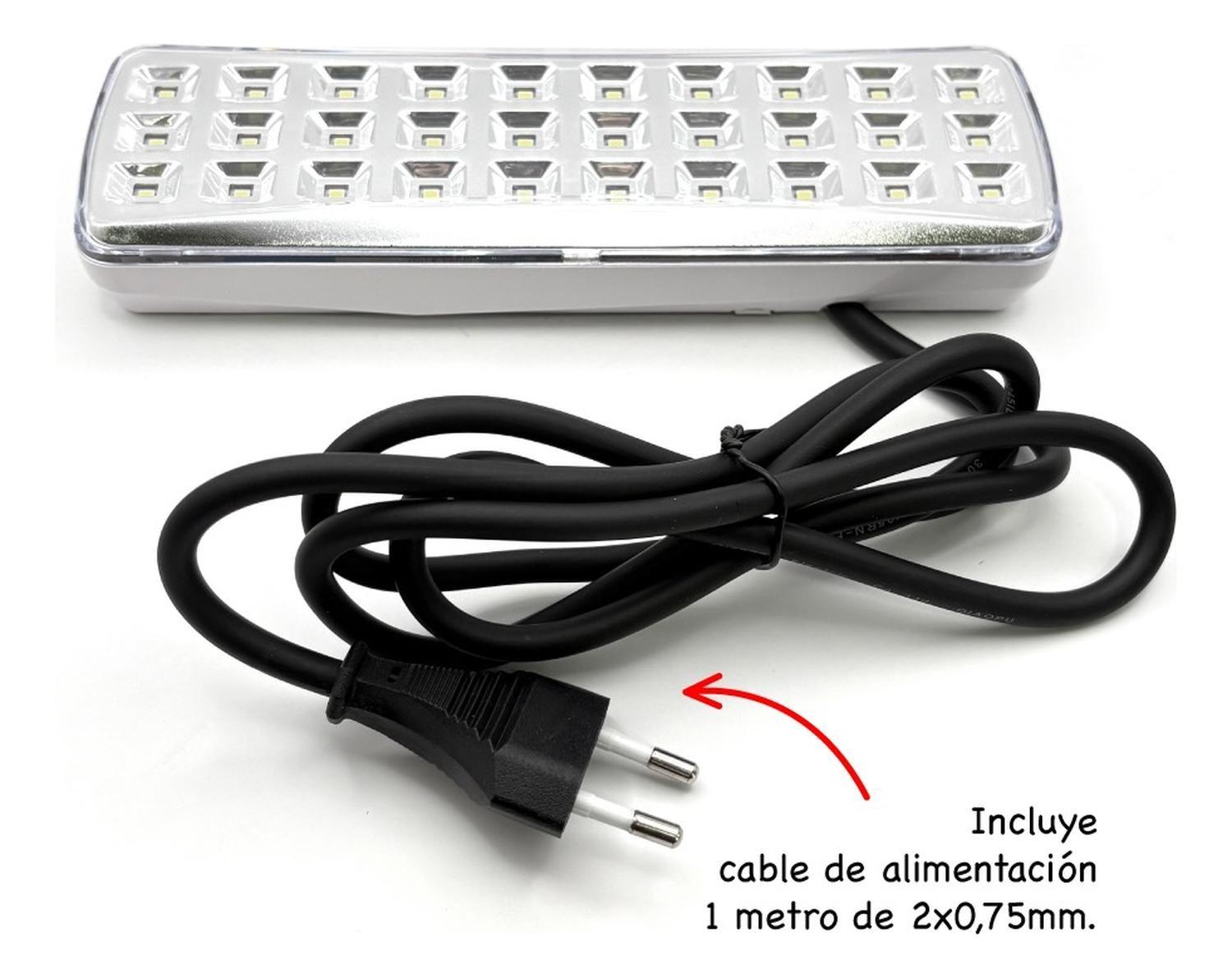 Lámpara Emergencia Led 2,5w Batería Recargable 30led 160lm Blanco-3