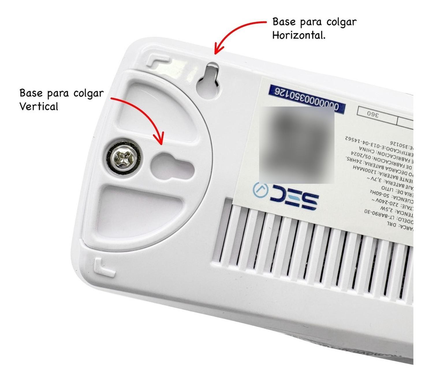 Lámpara Emergencia Led 2,5w Batería Recargable 30led 160lm Blanco-5