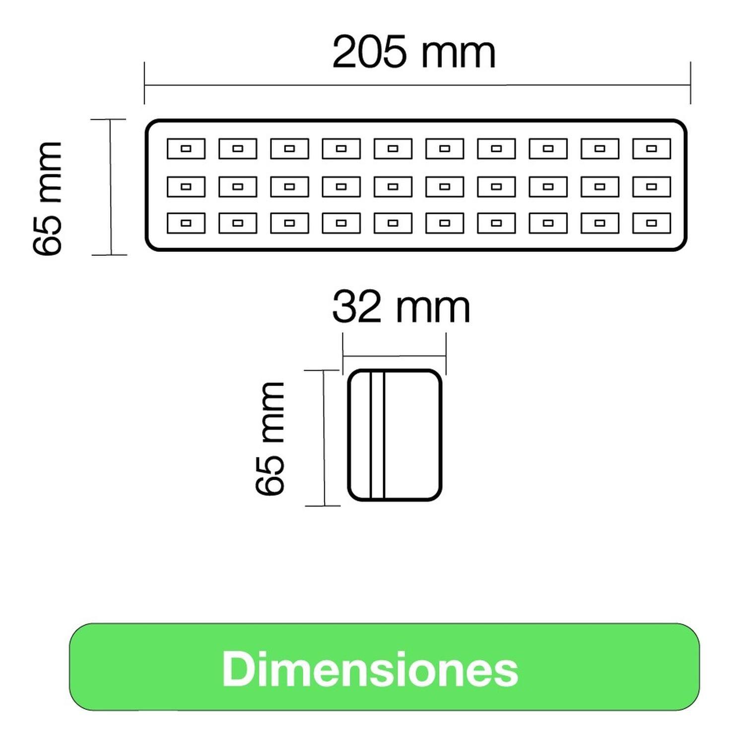 Lámpara Emergencia Led 2,5w Batería Recargable 30led 160lm Blanco-6