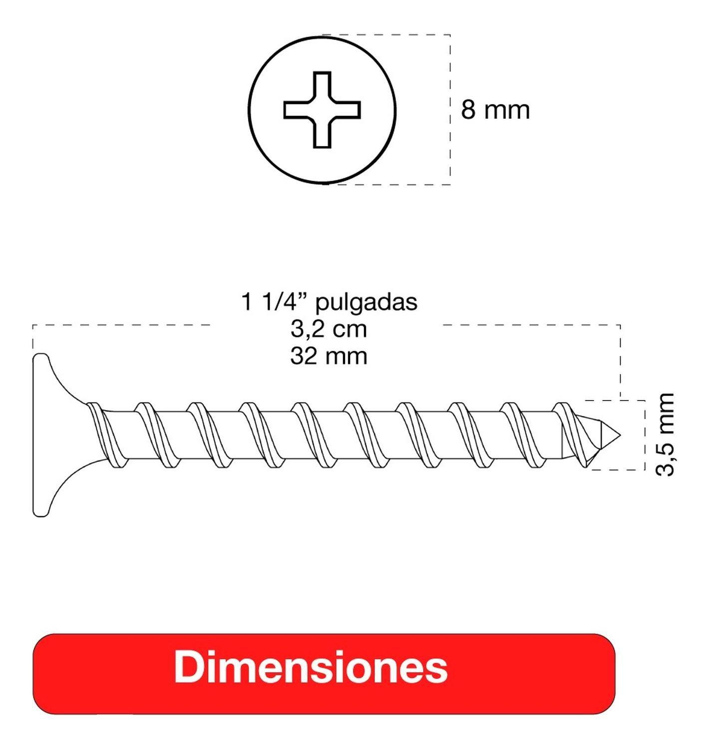 4 Caja Tornillo Volcanita Wisefix P/fina Negro 6x1 1/4 4000u-3
