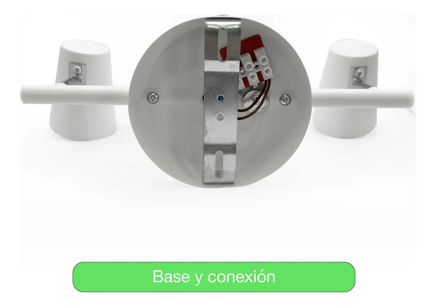 Foco Apliqué Doble Led Cielo Blanco Metal (sin Gu10) Blanco-2