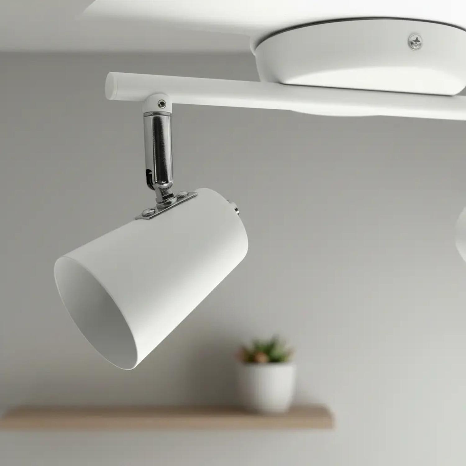 Foco Apliqué Doble Led Cielo Blanco Metal (sin Gu10) Blanco-6