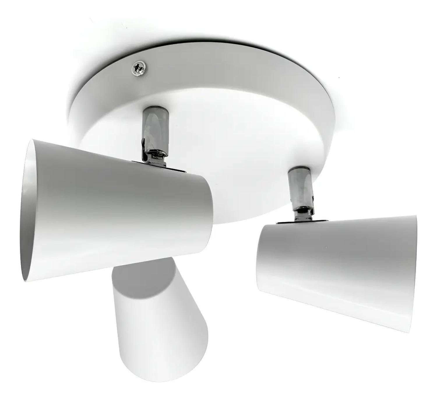 Foco Apliqué Led Triple Cielo Blanco Metal (sin Gu10) Blanco-0