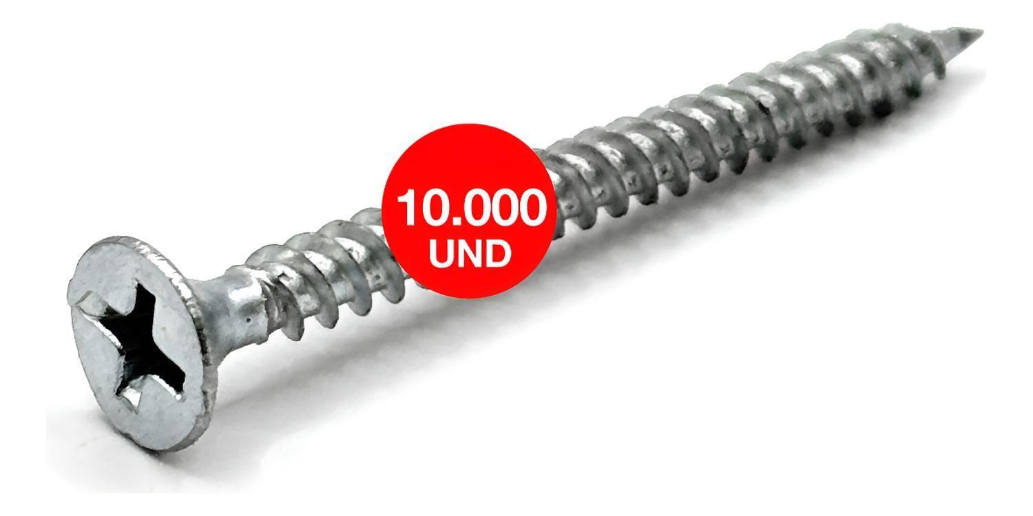 20 Cajas Tornillo Volcani Wisefix P/fina Zinc 6x1 5/8 10000u-0