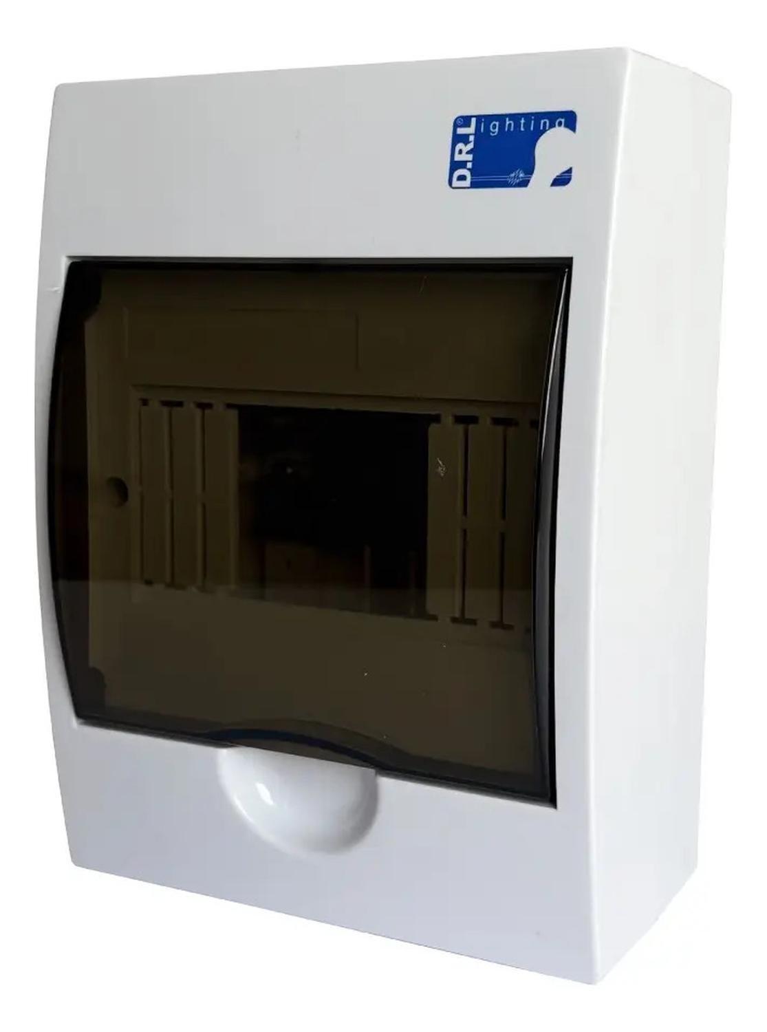 Tablero Eléctrico Sobreponer Drl 6 Modulos Tapa Clara Sec-2