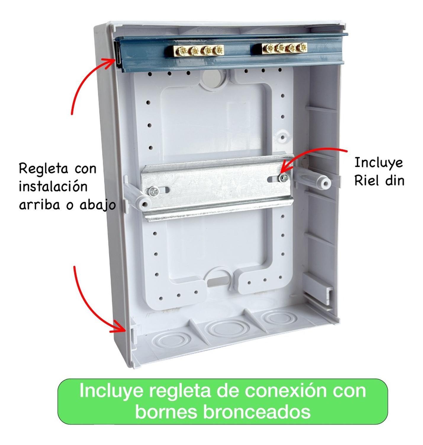 Tablero Eléctrico Sobreponer Drl 6 Modulos Tapa Clara Sec-4