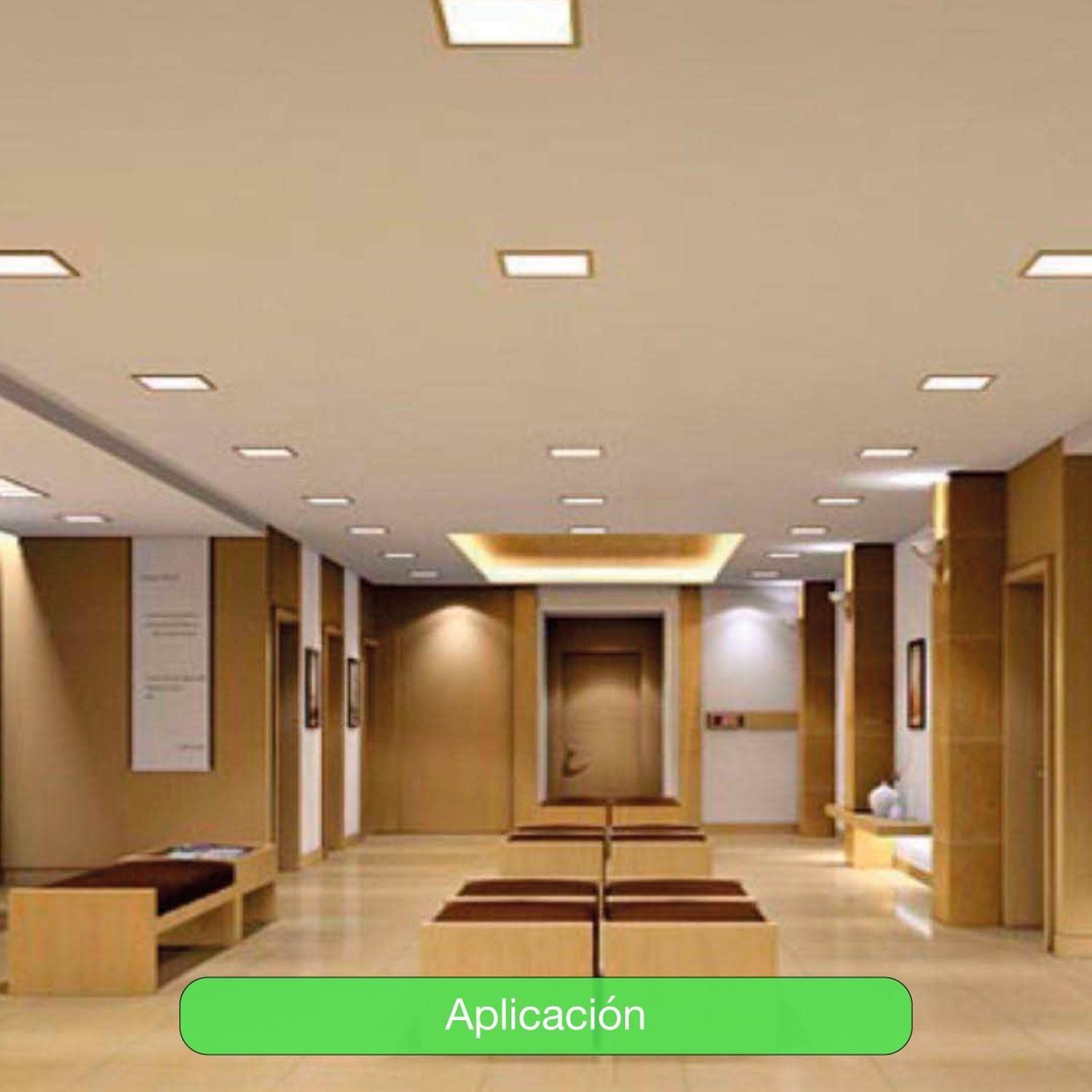 Pack 2 Panel Led Sobrepuesto Cuadrado Satinado 12w Neutra Satinado-5