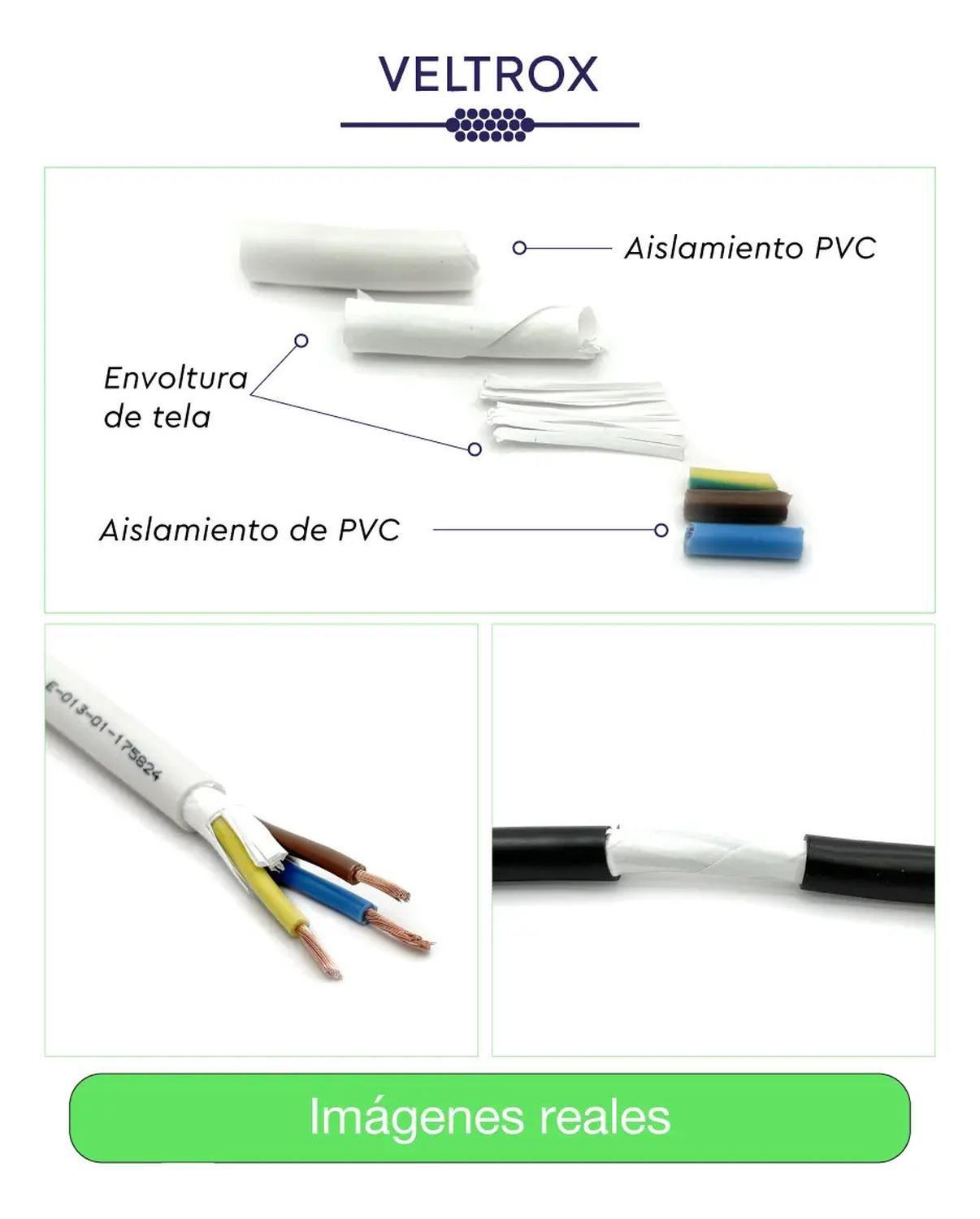 Cordón Eléctrico Veltrox Flexible 3x1,50mm2 100m Blanco Sec Blanco-3