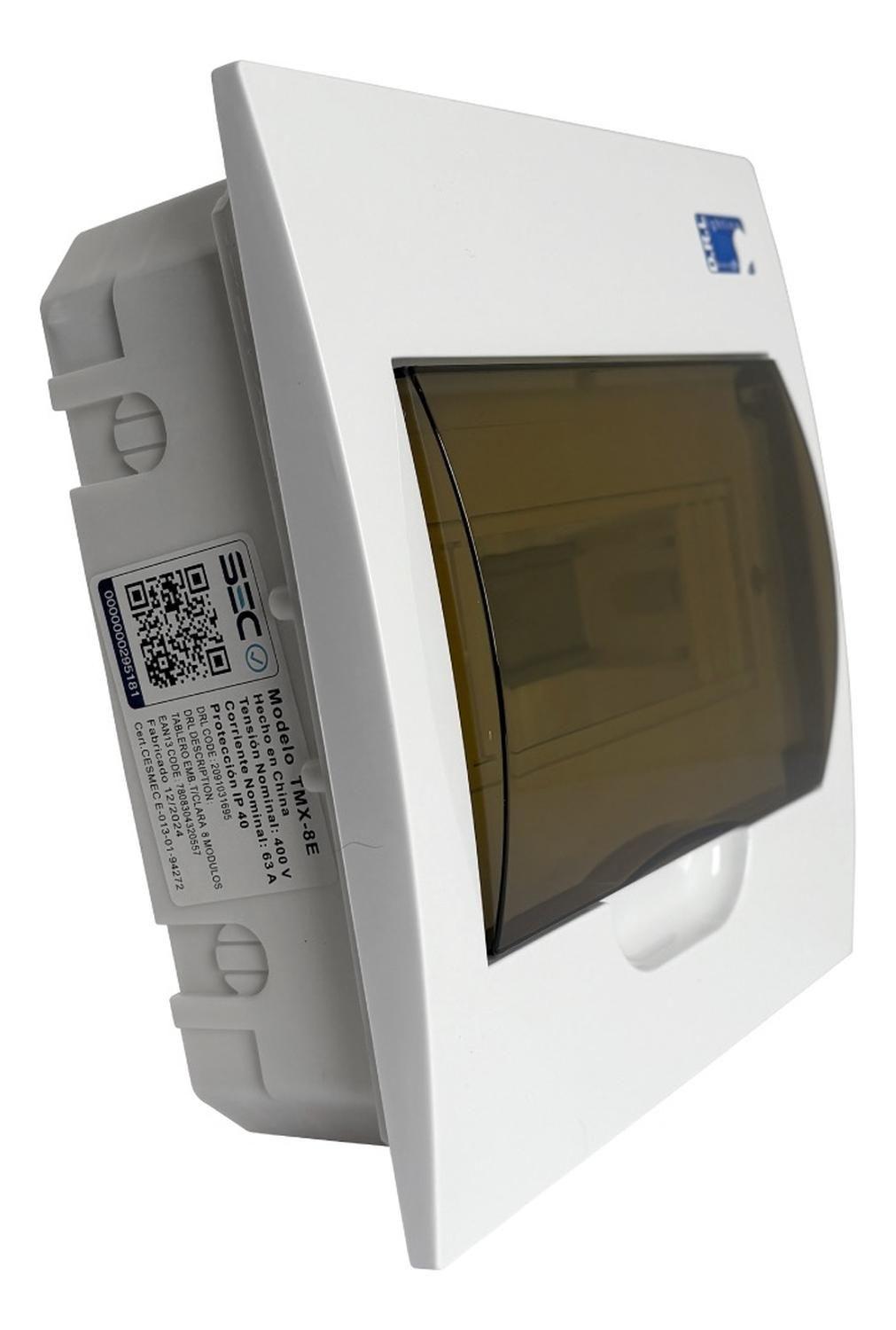 Tablero Eléctrico Embutido Drl 8 Modulos Tapa Clara Sec-2