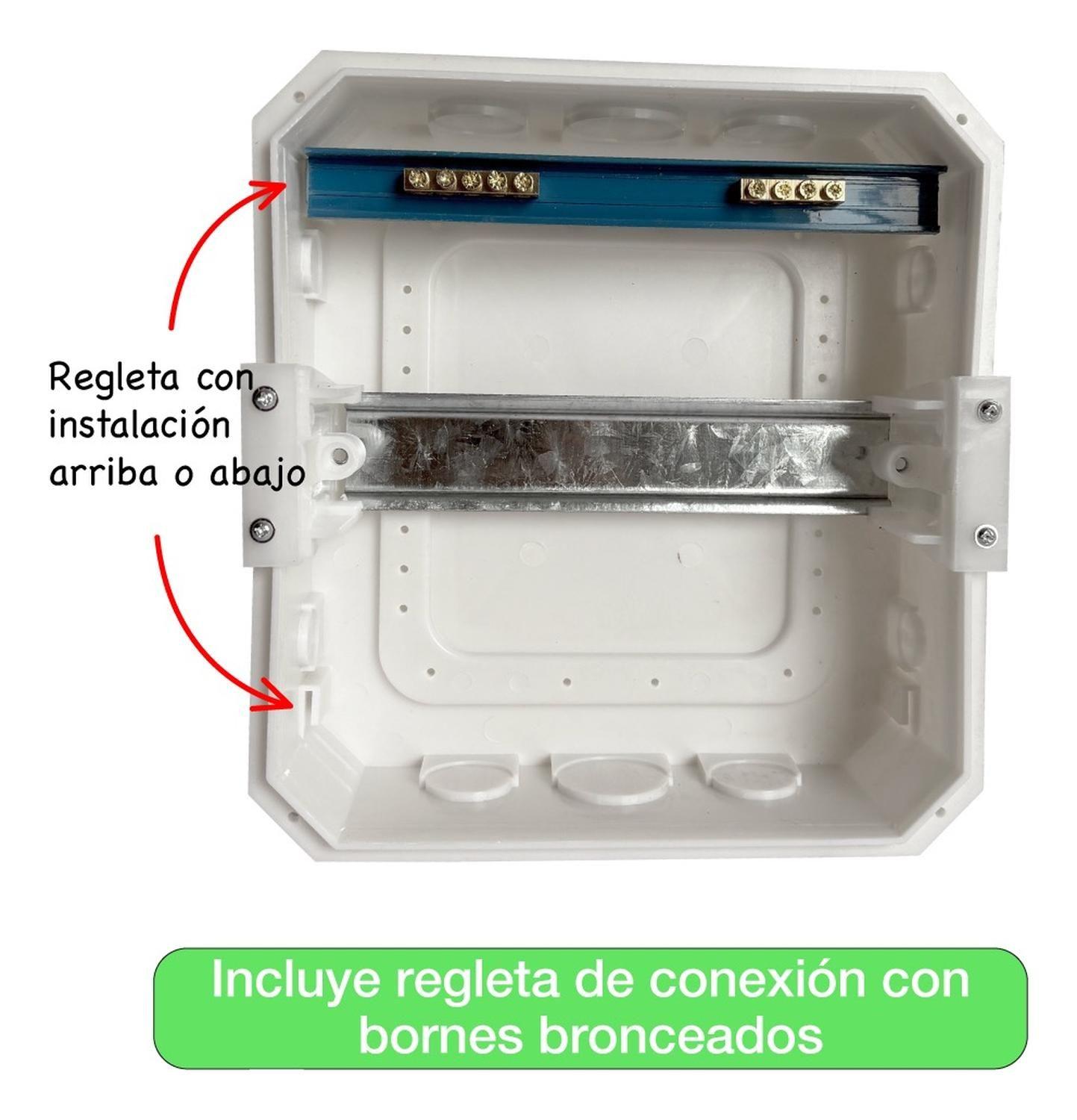 Tablero Eléctrico Embutido Drl 8 Modulos Tapa Clara Sec-4