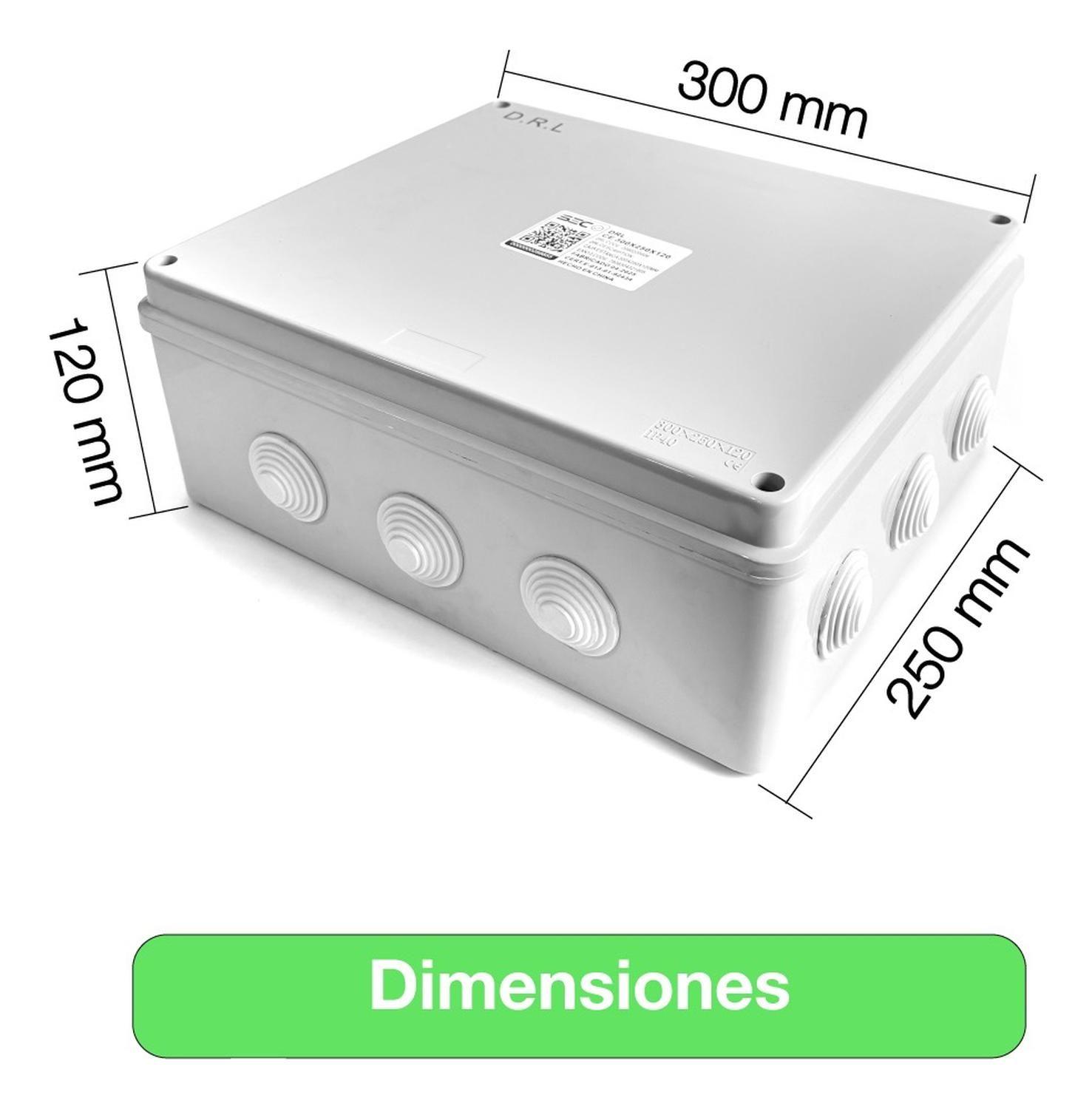 Caja Estanca Derivación Drl Ip40 Pvc 300x250x120mm Conos Sec Gris-5