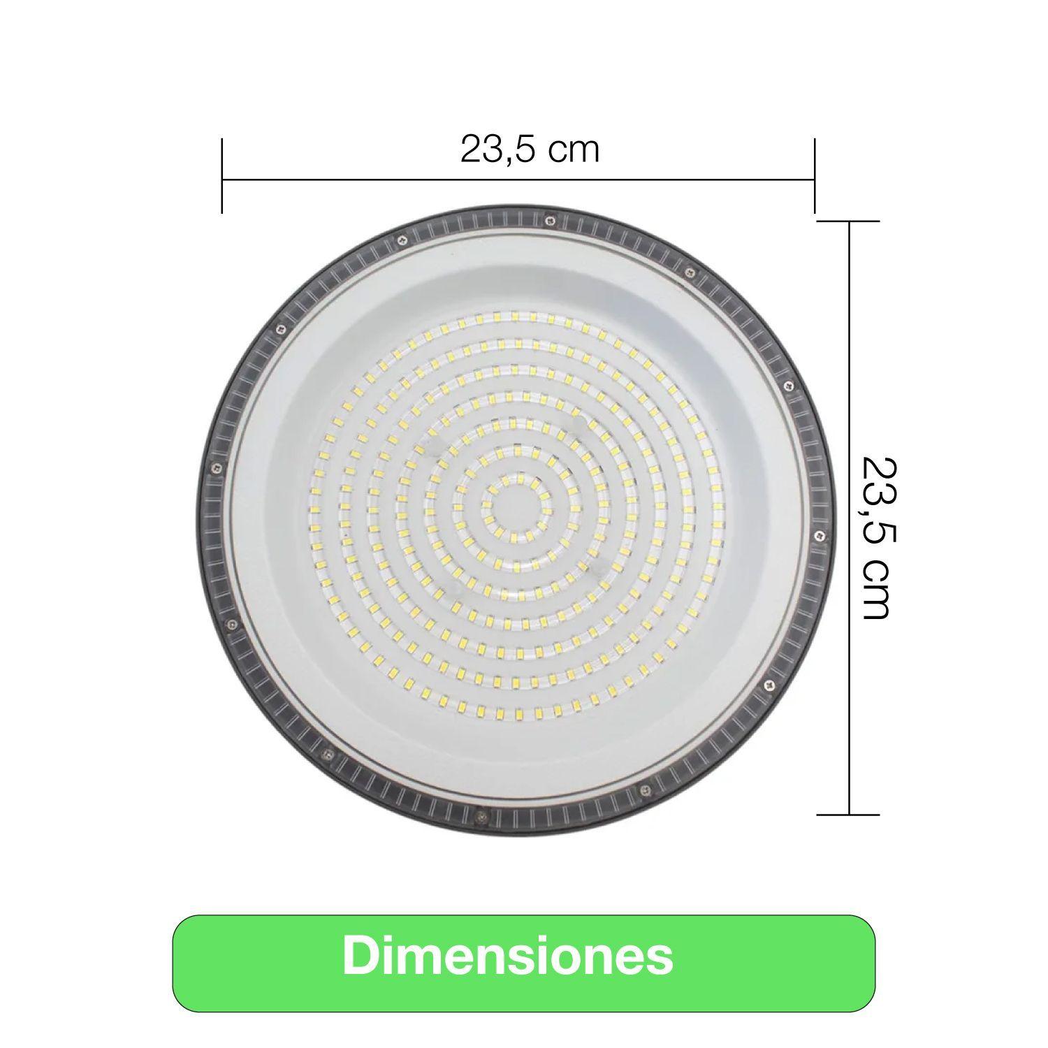 Campana Led Ufo 100w 10.000lm Ip65 Luz Fría Industrial-4