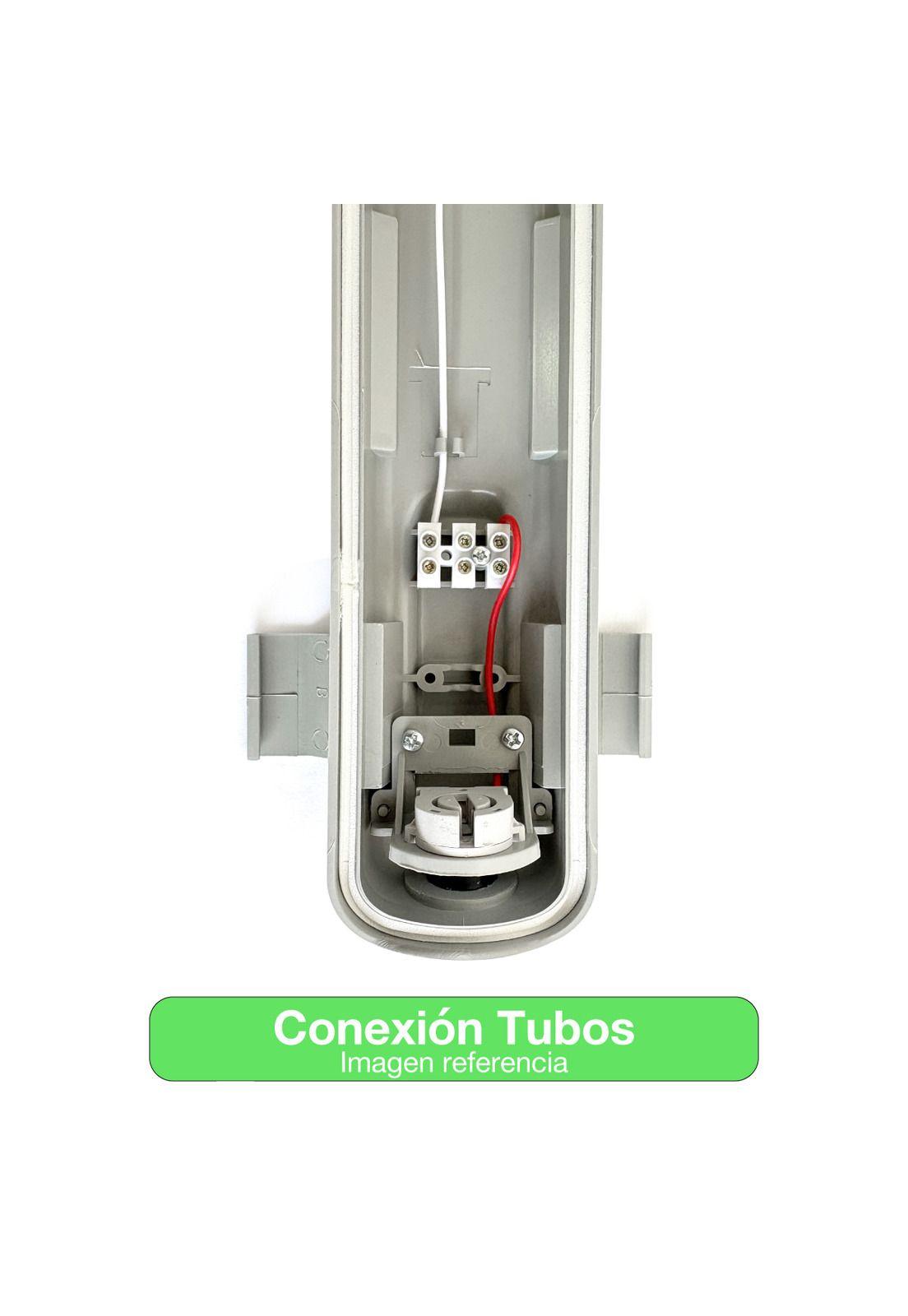 Equipo Estanco Led 2x9w Ip65 60cm + 2 Tubos Led Luz Fría Sec-6