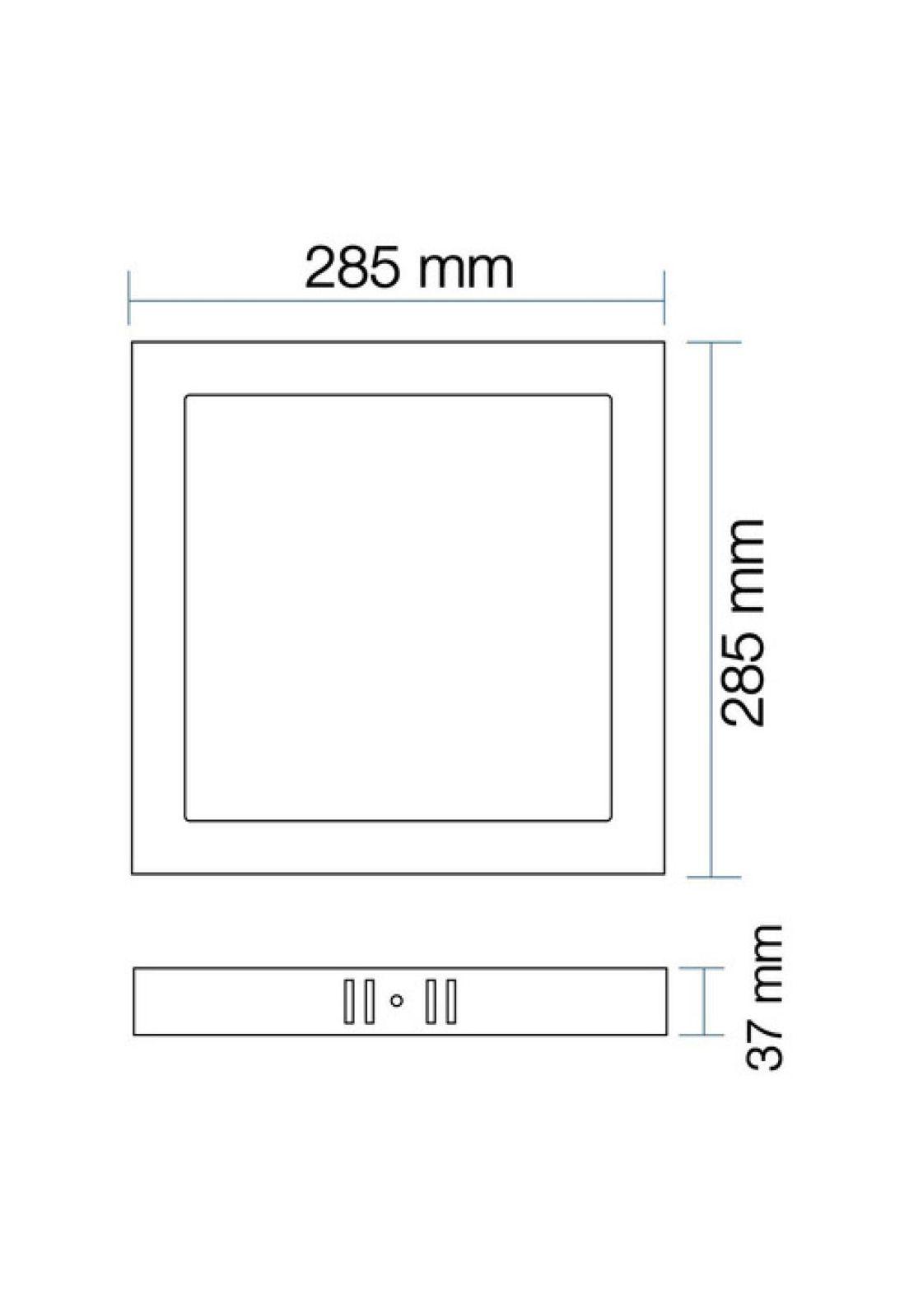 Panel Led Foco Plafón Sobrepuesto Cuadrado 24w Luz Fría Blanco-2