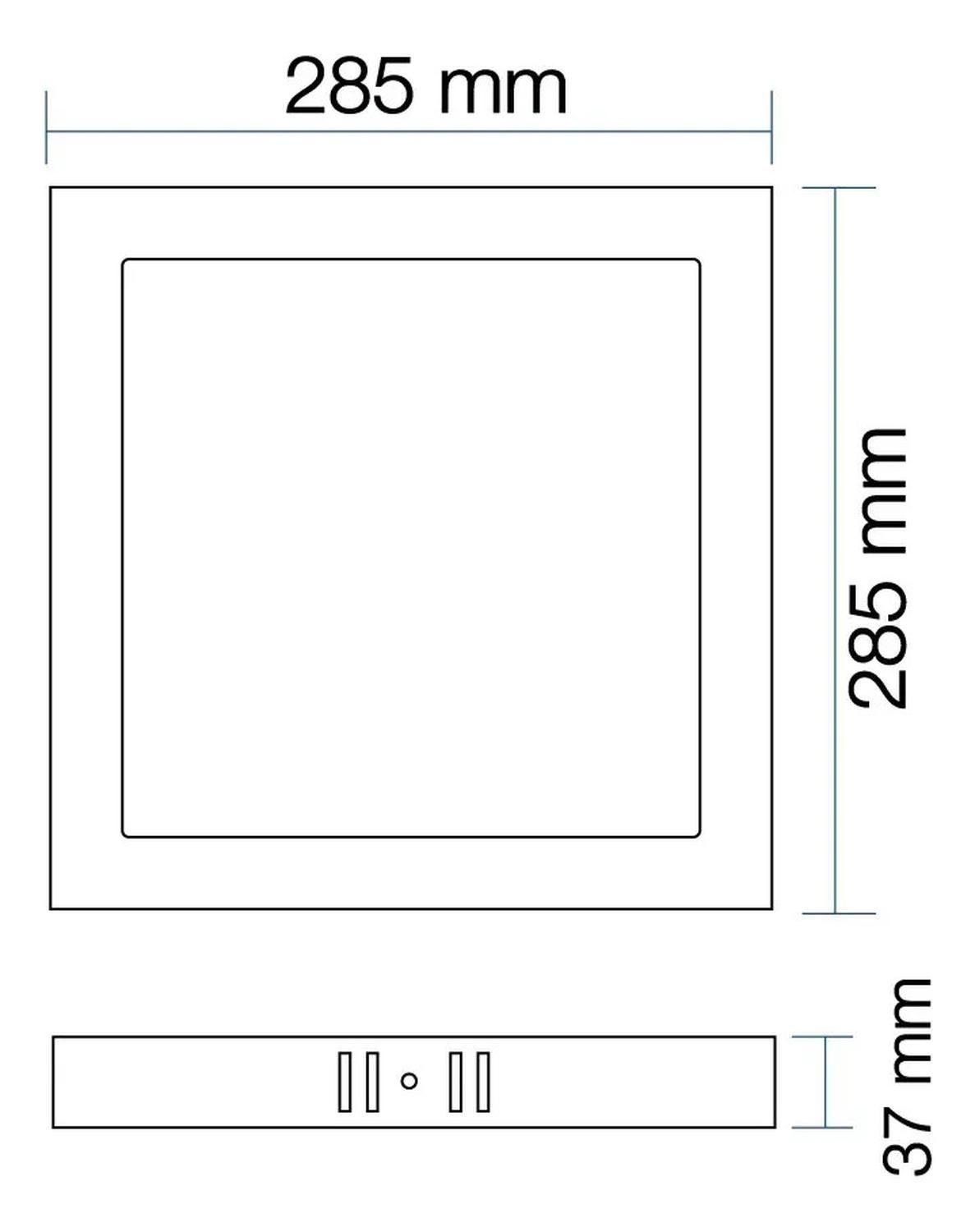 Panel Led Foco Plafón Sobrepuesto Cuadrado 24w Luz Fría-2