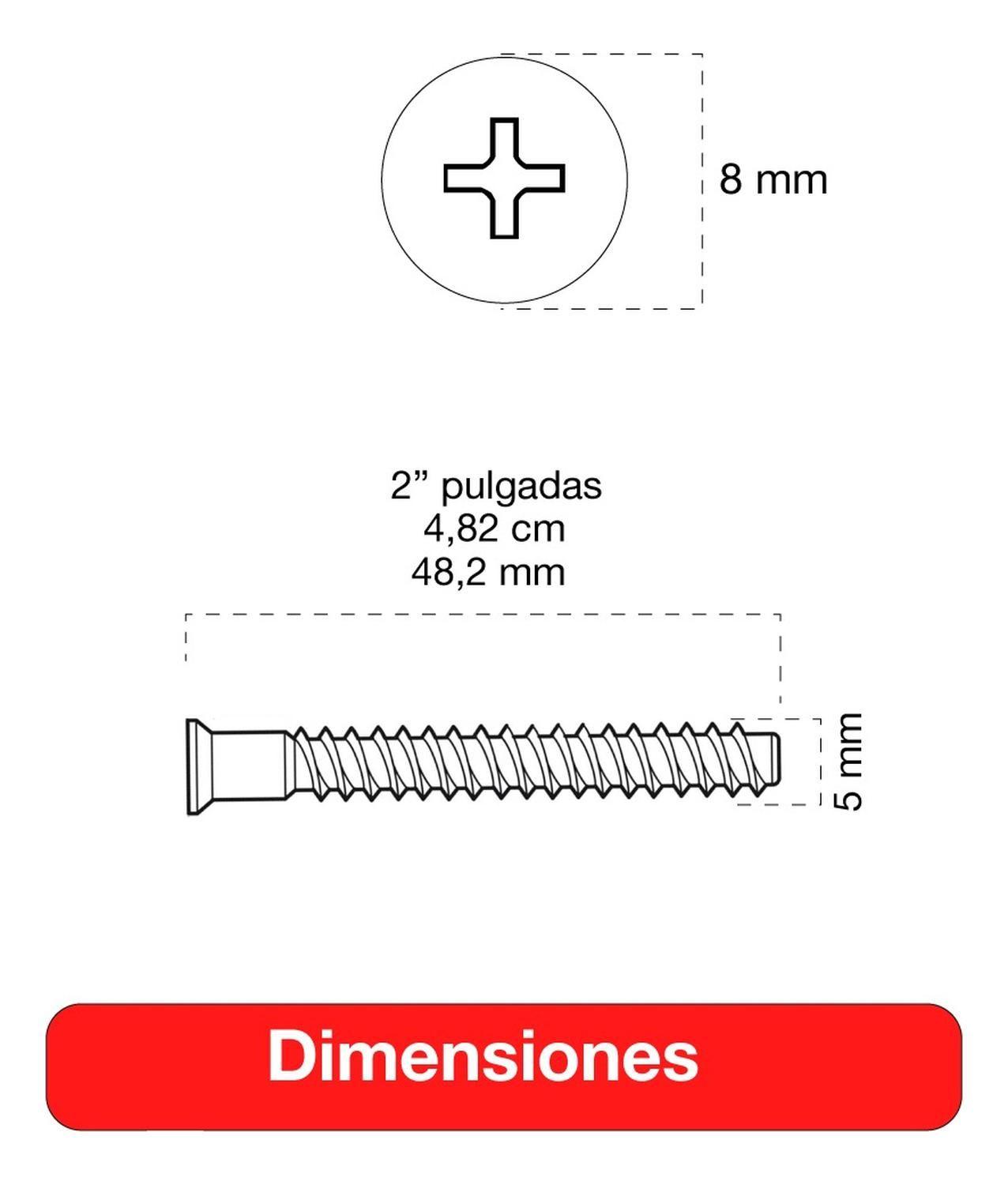 Tornillo Soberbio Wisefix Zincado 3/16x2 100u-4