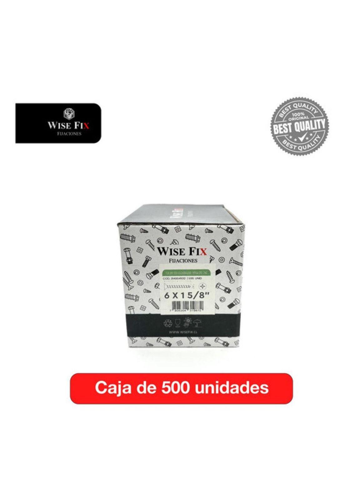 Tornillo Volcanita Wisefix H/grueso P/fina Zinc 6x1 5/8 500u.-2