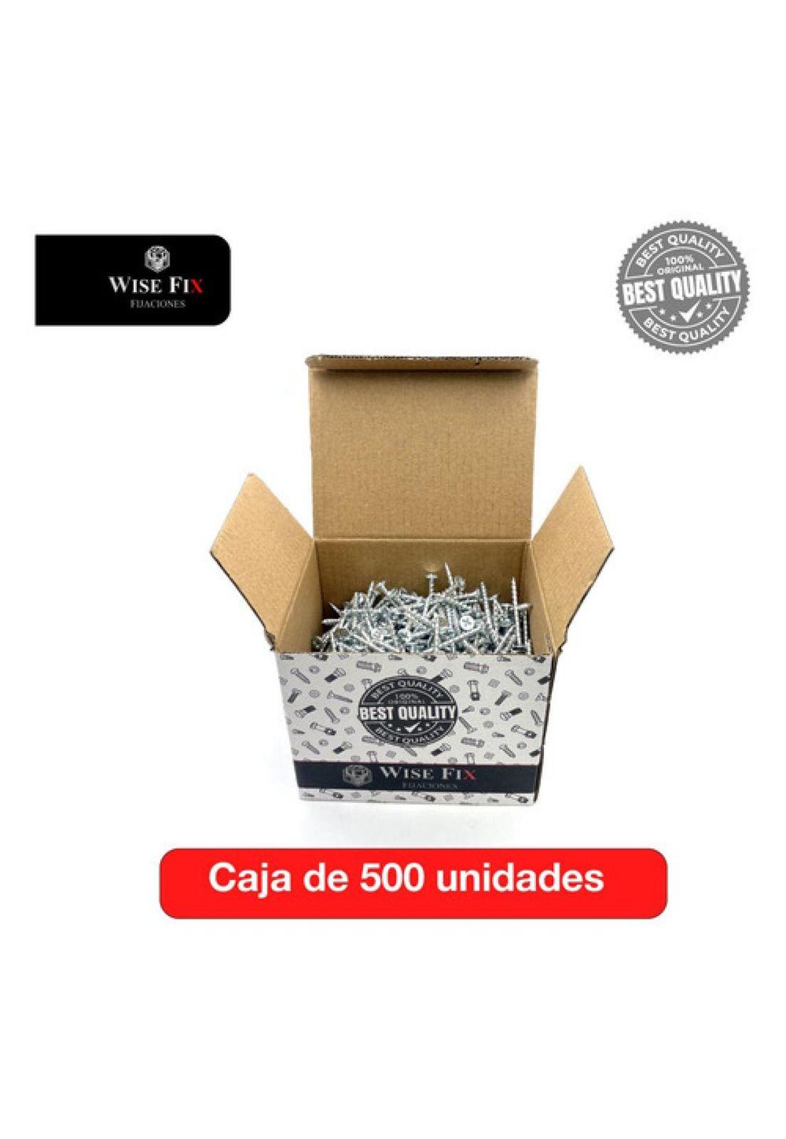 Tornillo Volcanita Wisefix H/grueso P/fina Zinc 6x1 5/8 500u.-3