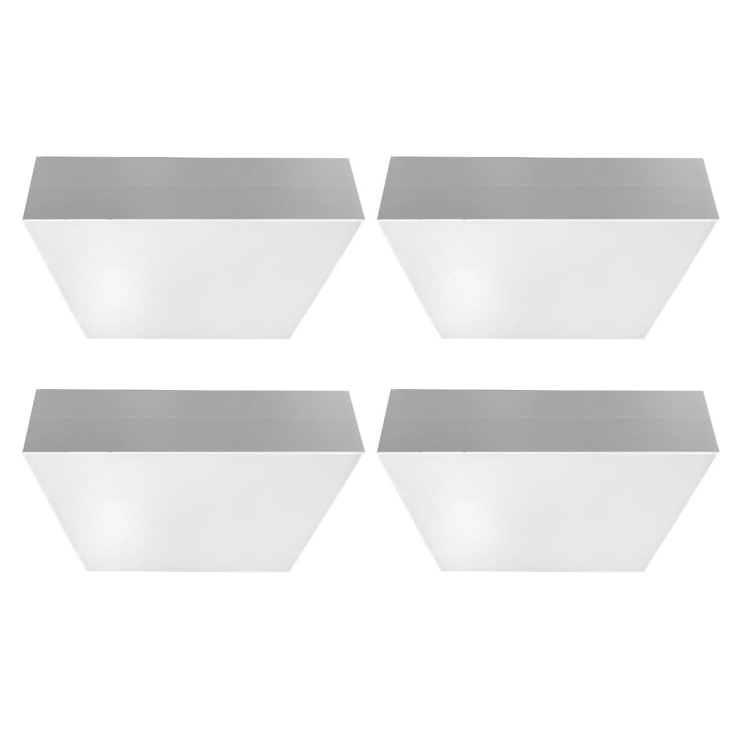 Pack 4 Plafon Panel Led Cuadrad Sob Itd Decorativo 22w 6000k-6
