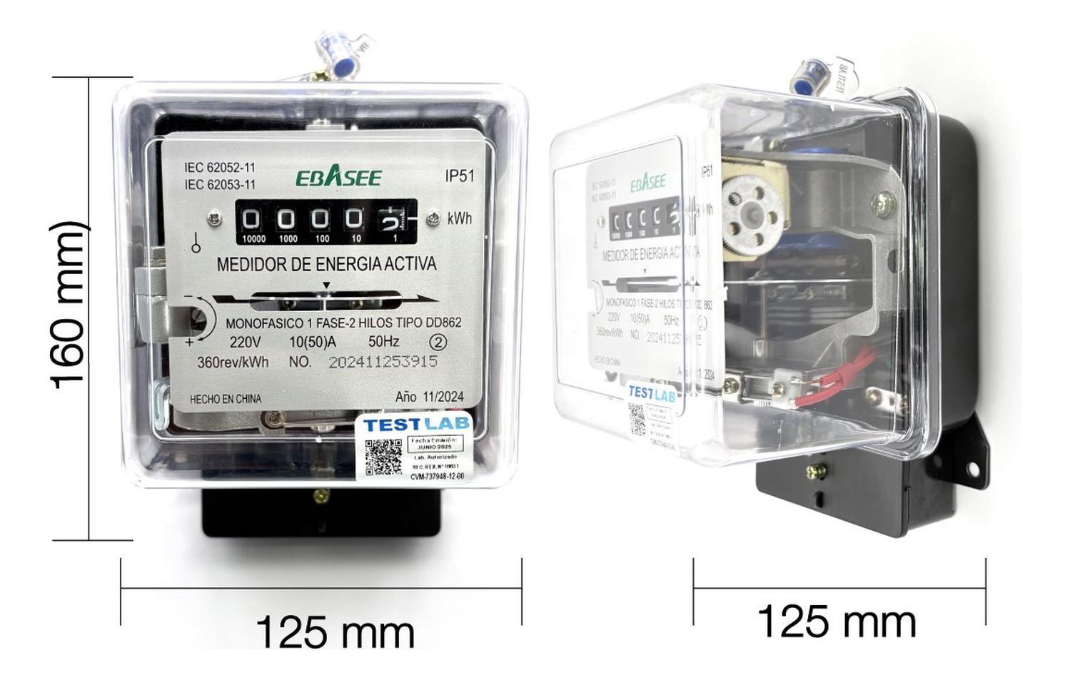 Medidor Magnetico Monofásico Ebasee 10(50)a Certificado-6