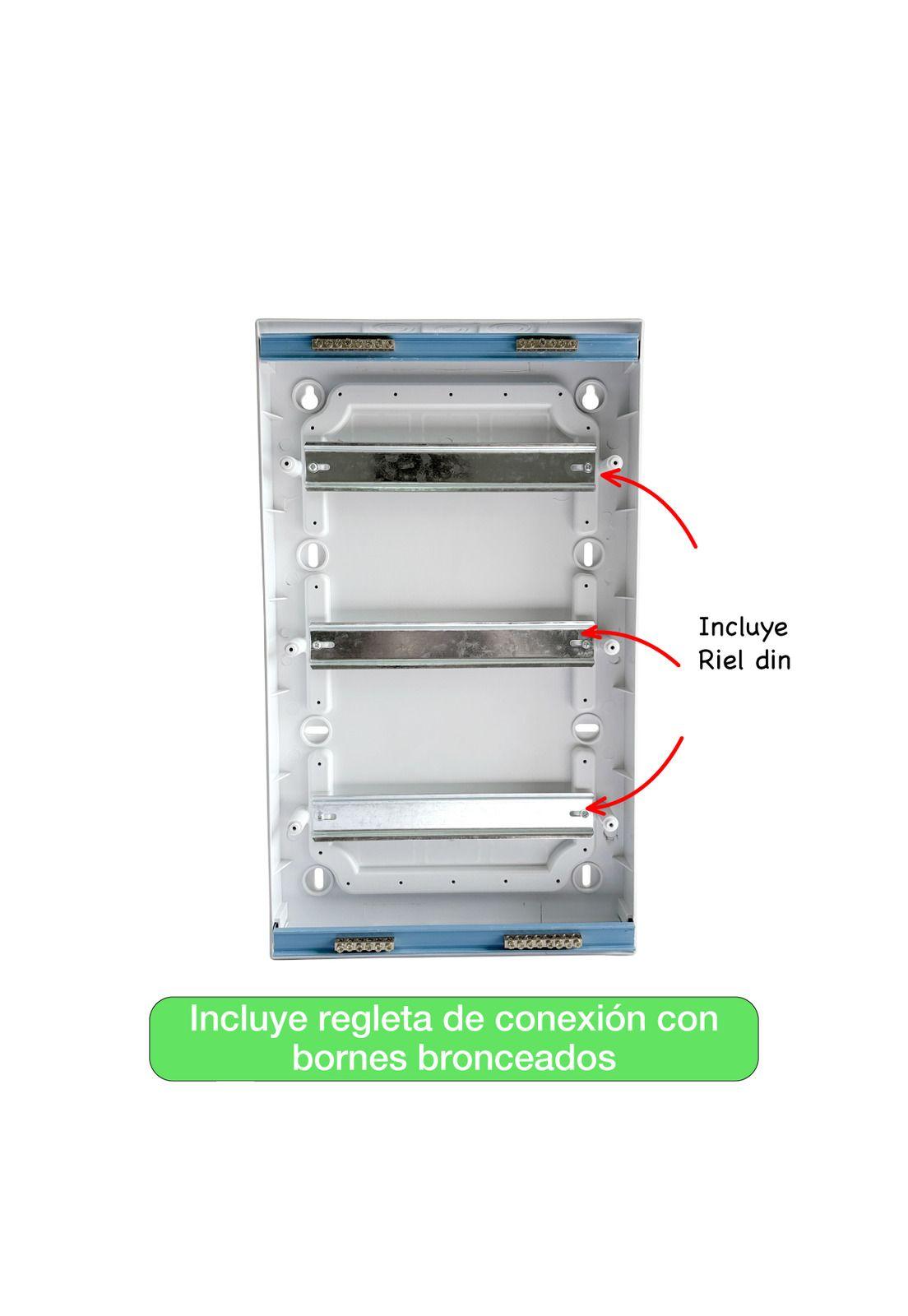 Tablero Eléctrico Sobreponer Drl 36 Modulos Tapa Clara Sec-4