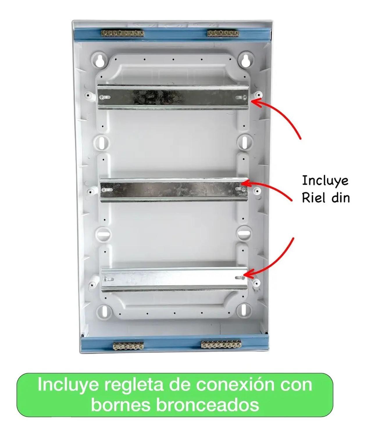Tablero Eléctrico Sobreponer Drl 36 Modulos Tapa Clara Sec-4