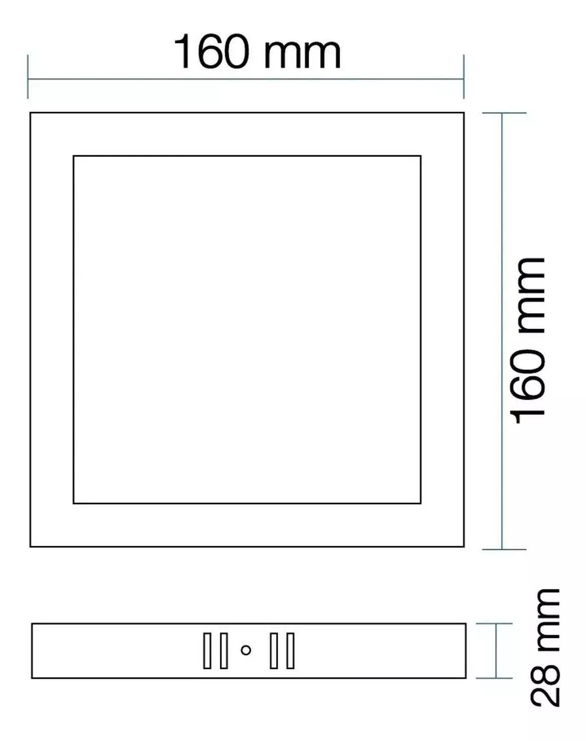 Panel Led Foco Plafón Sobrepuesto Cuadrado 12w 16cm Luz Fría Blanco-2